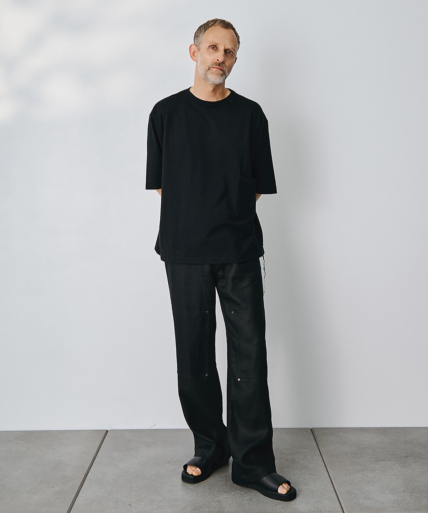 別注NEW CLASSIC WORK JEANS BLACK LINEN TANAKA