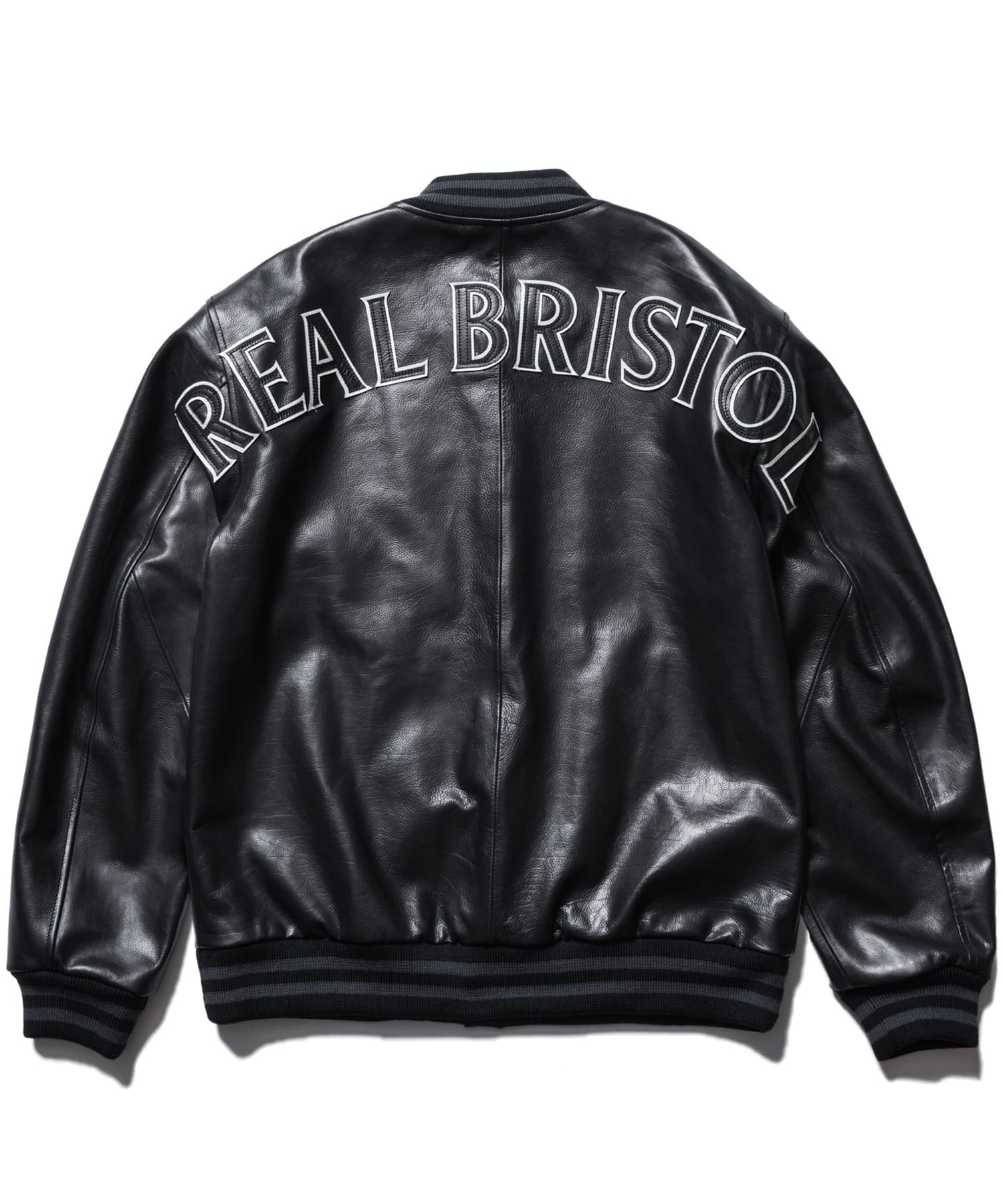 LEATHER TEAM VARSITY BLOUSON F.C.Real Bristol