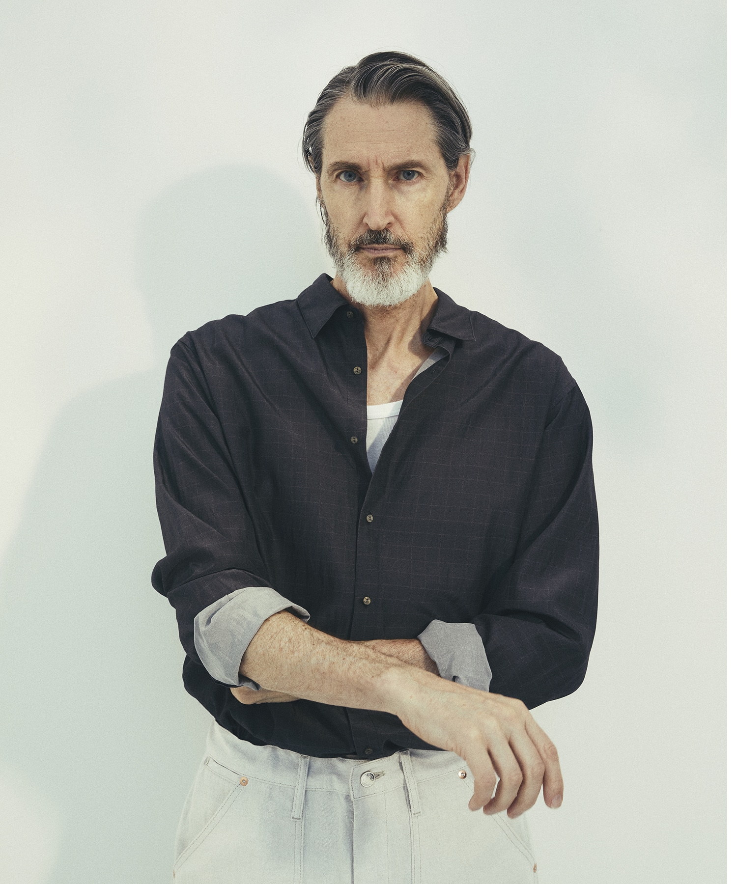 SILK α L/S Check Shirt SILK α