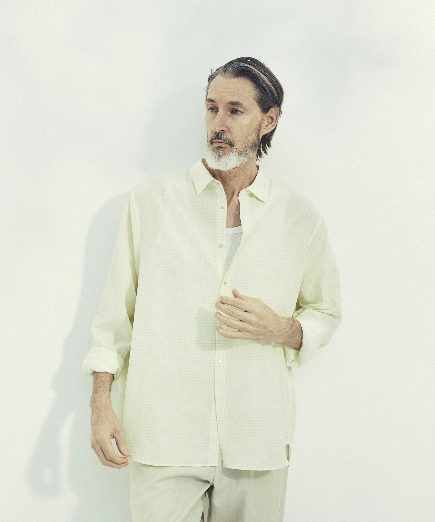 SILK α L/S Check Shirt SILK α