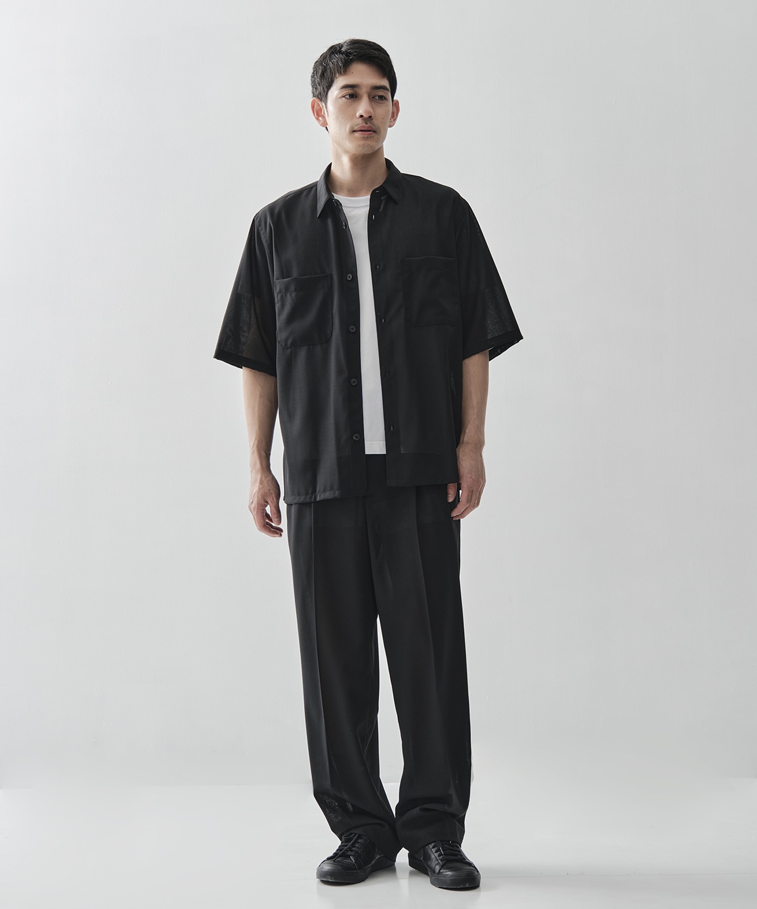 別注TWIST WOOL GAUZE SHORT SLEEVE SHIRT ATON