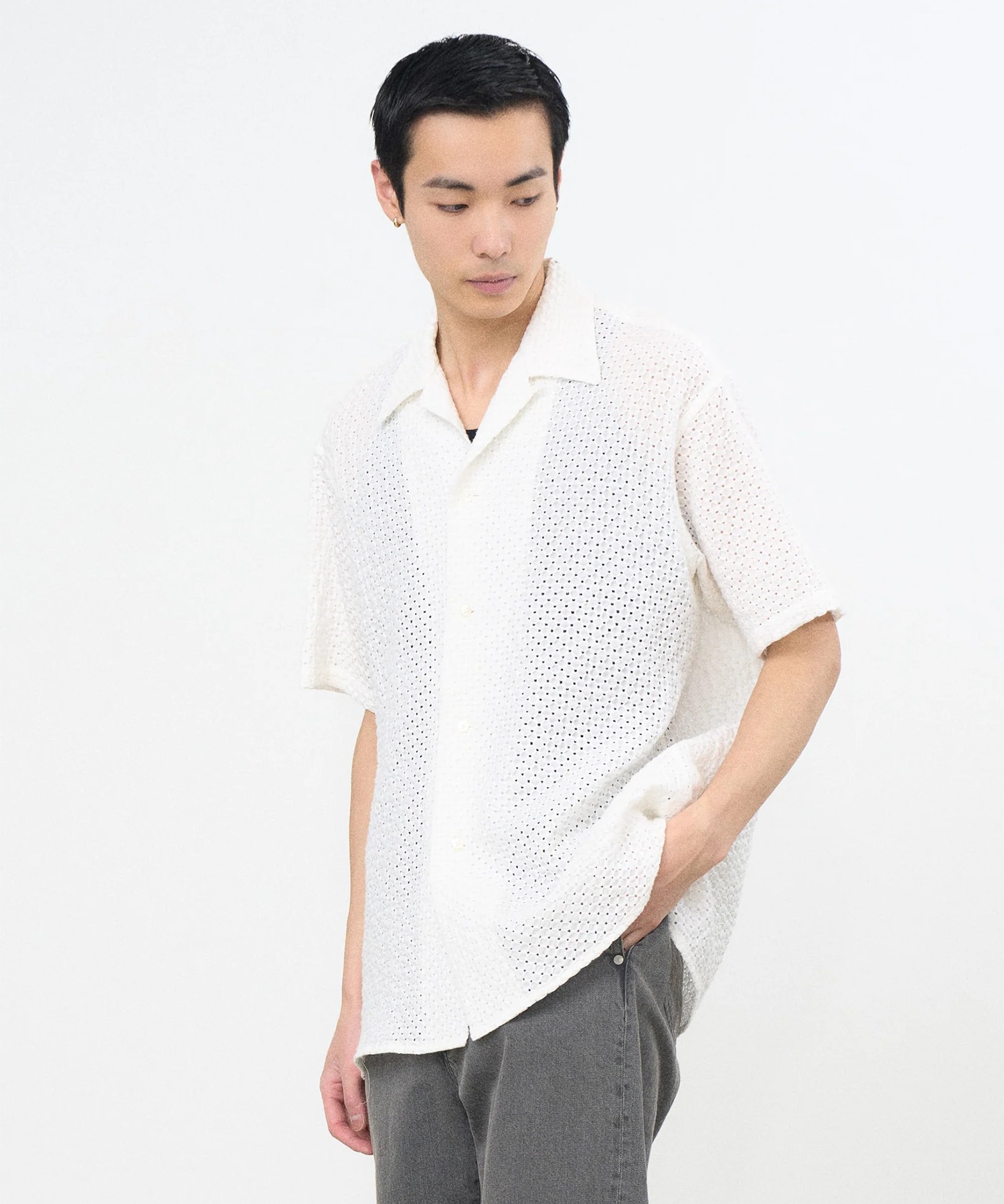 【ヨーク】YK26SS01282SH EMBROIDERY OPEN COLLAR SHIRT YOKE