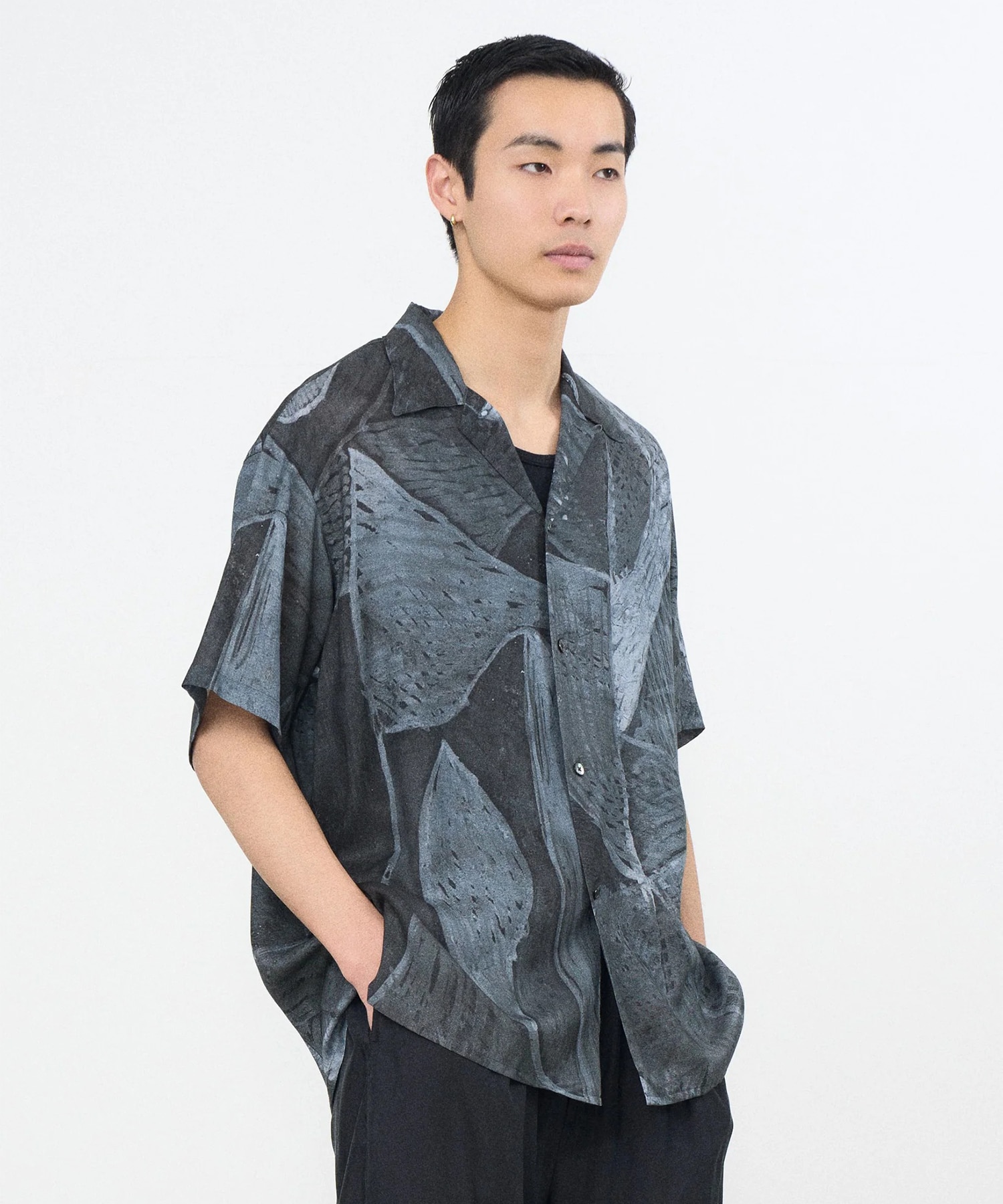 【ヨーク】YK26SS01284SH Printed Tencell Open Collar Shirt YOKE