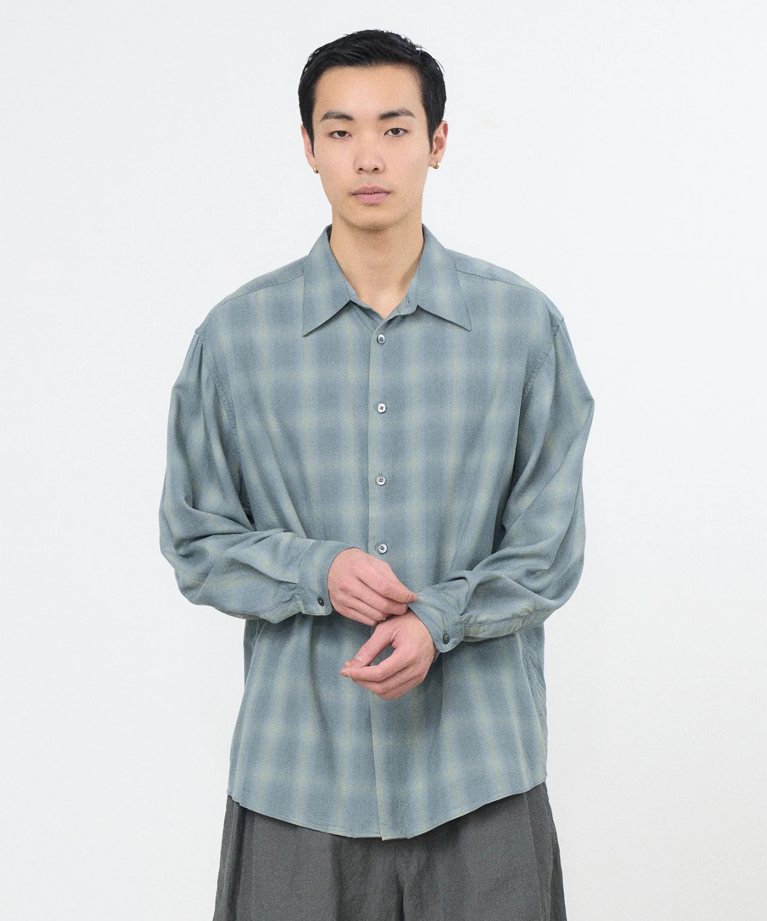 【ヨーク】YK26SS01286SH OMBRE PLAID REGULAR COLLAR SHIRT YOKE