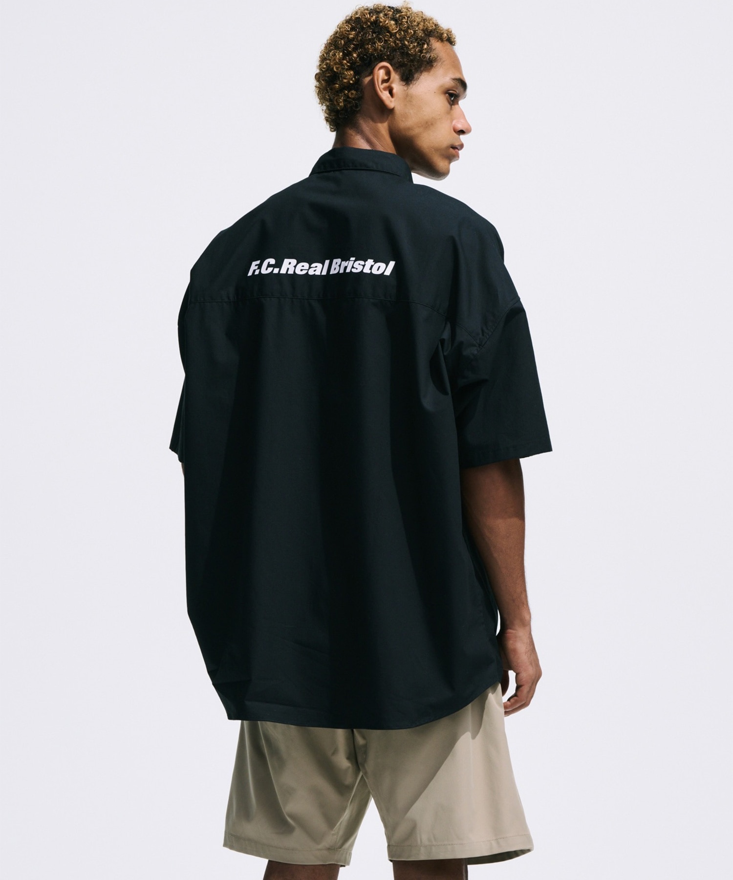 FCRB-260070 AUTHENTIC FLY FRONT S/S SHIRT F.C.Real Bristol