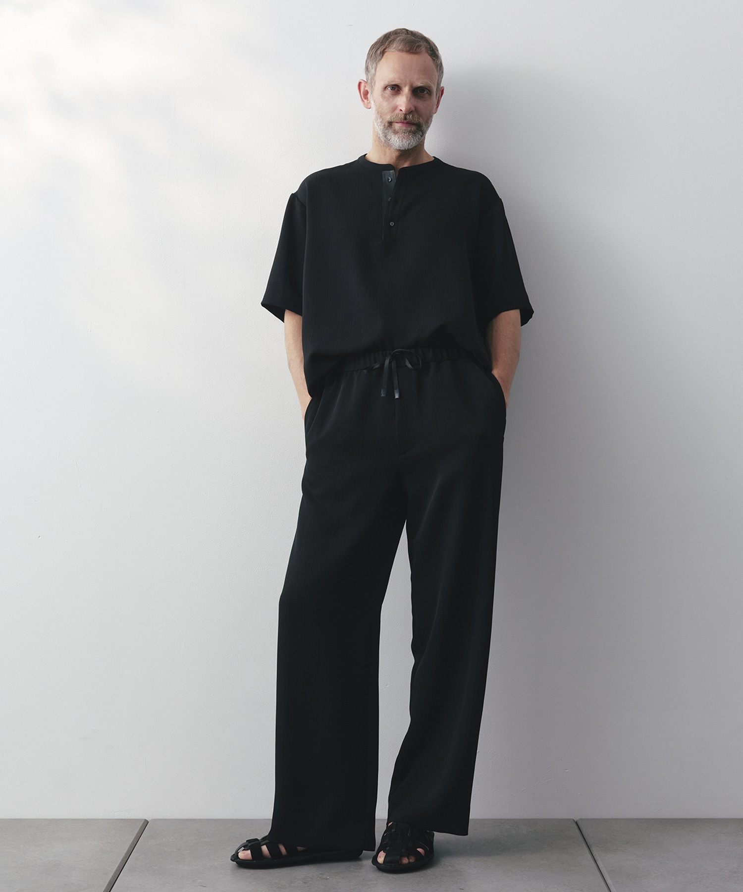SILK α Pleats Summer Easy Pants SILK α