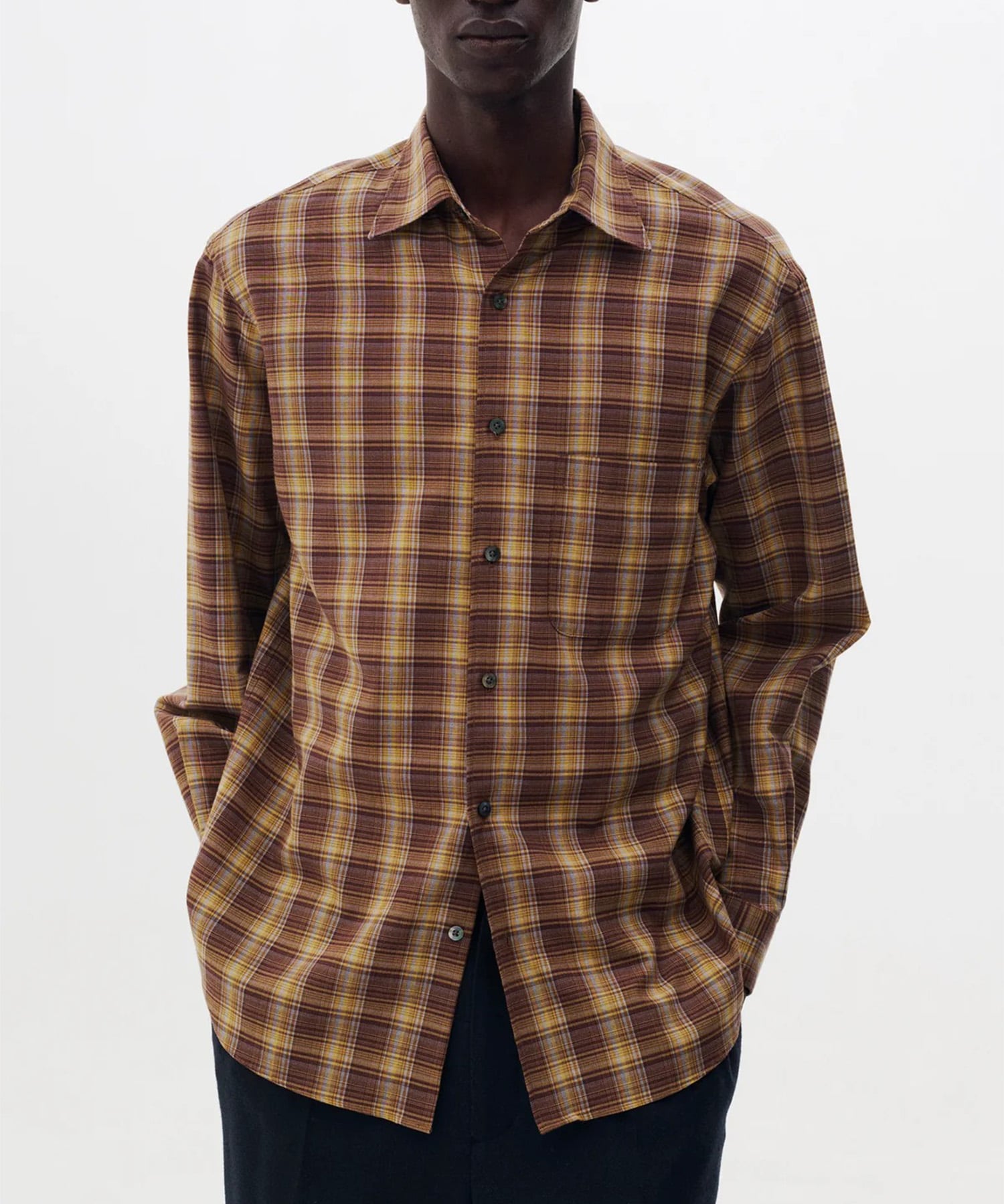 【ヨーク】YK26FW01357SH Cotton Rayon Plaid Relax Shirt YOKE
