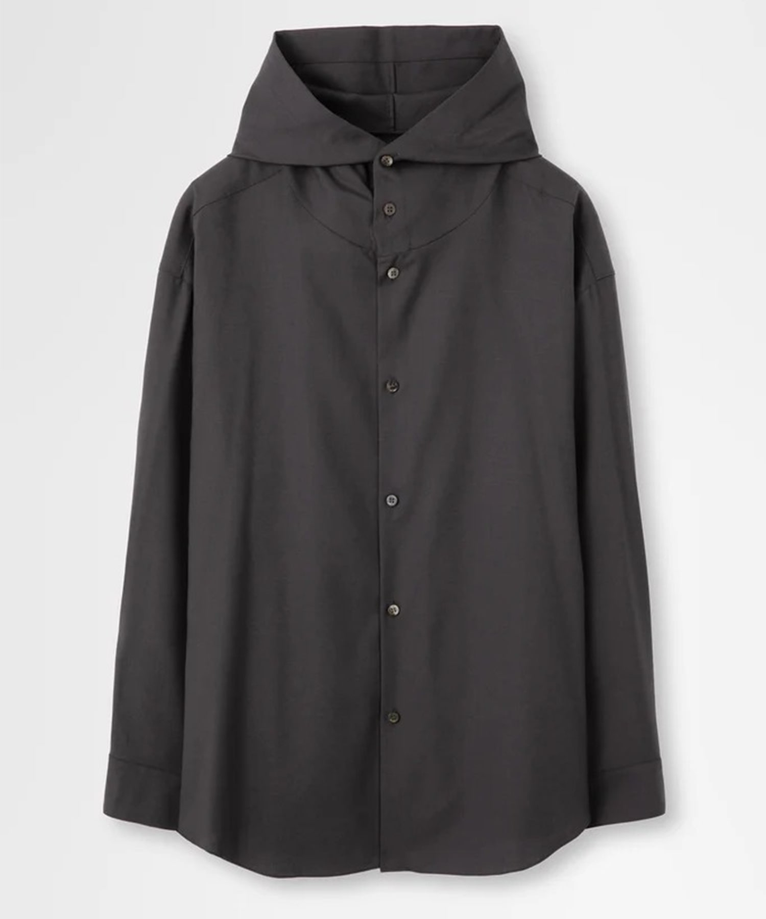 F26T011-NDWT Hooded Wool Shirt OVERCOAT