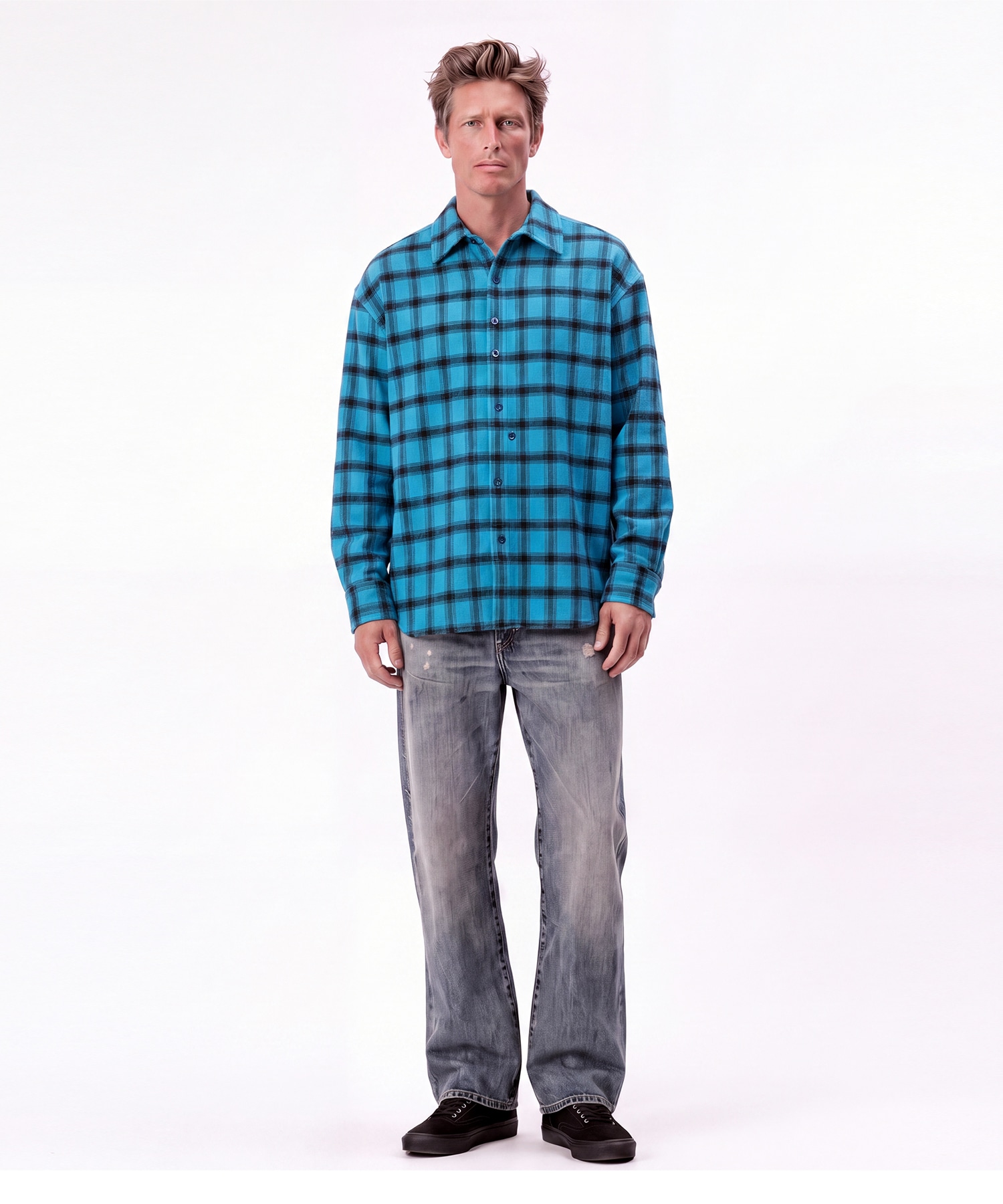 【エヌハリウッド】〈別注〉復刻 Random Button L/S Shirts N.HOOLYWOOD