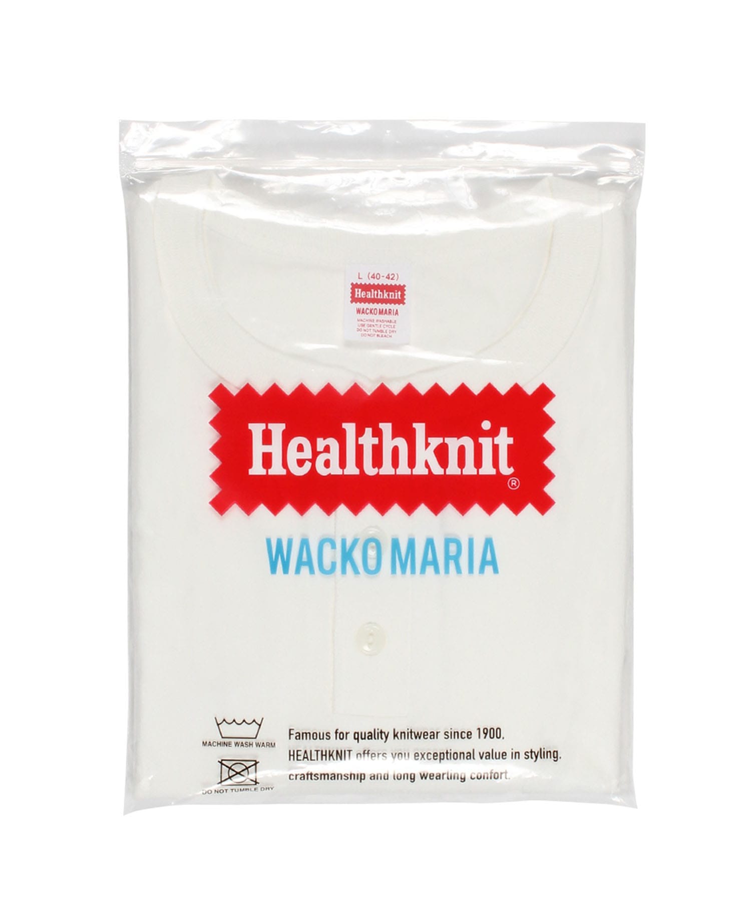 【ワコマリア】26FW-WMT-HK01 HEALTHKNIT / HENRY NECK LONG SLEEVE T-SHIRT WACKO MARIA