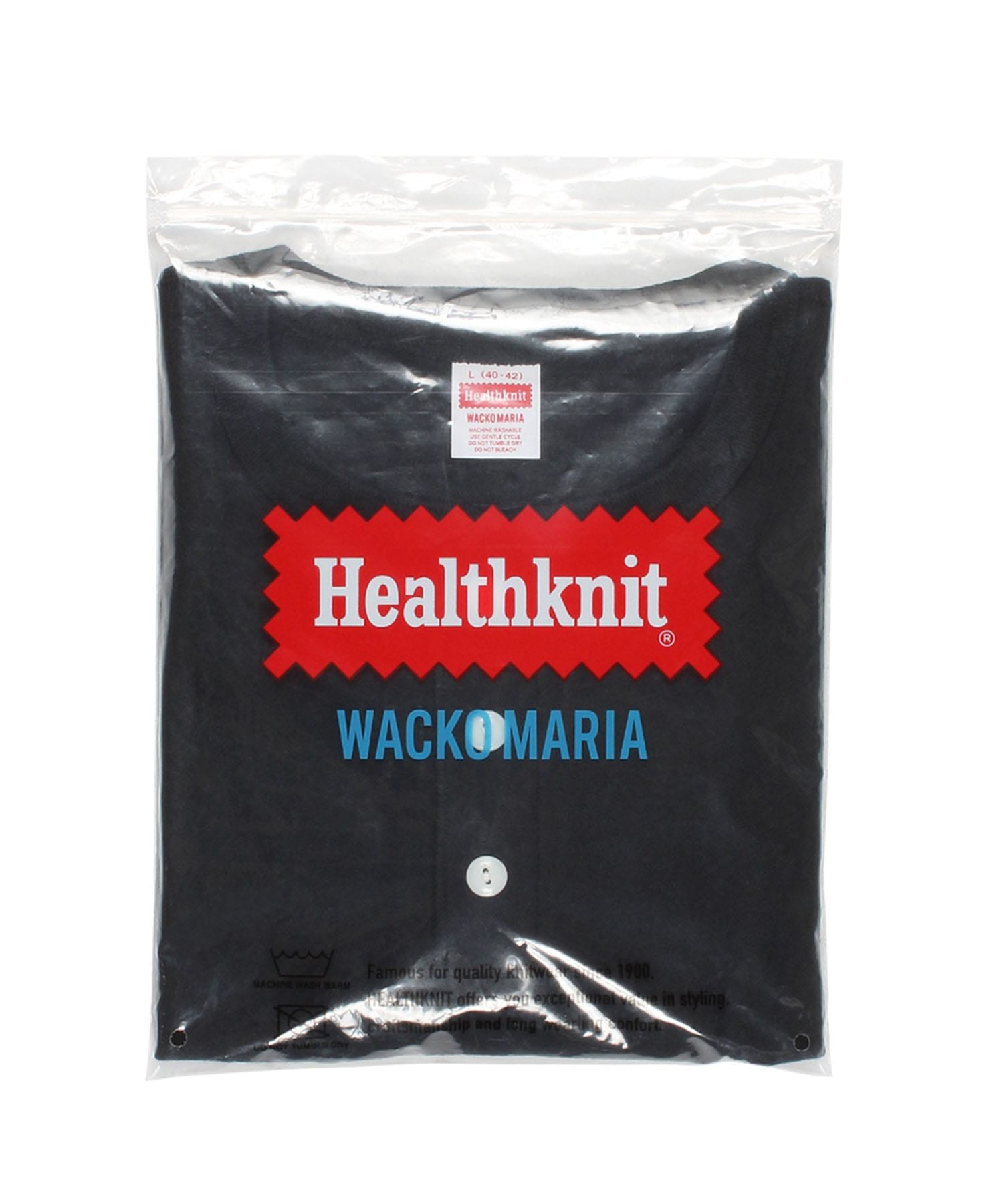 【ワコマリア】26FW-WMT-HK01 HEALTHKNIT / HENRY NECK LONG SLEEVE T-SHIRT WACKO MARIA
