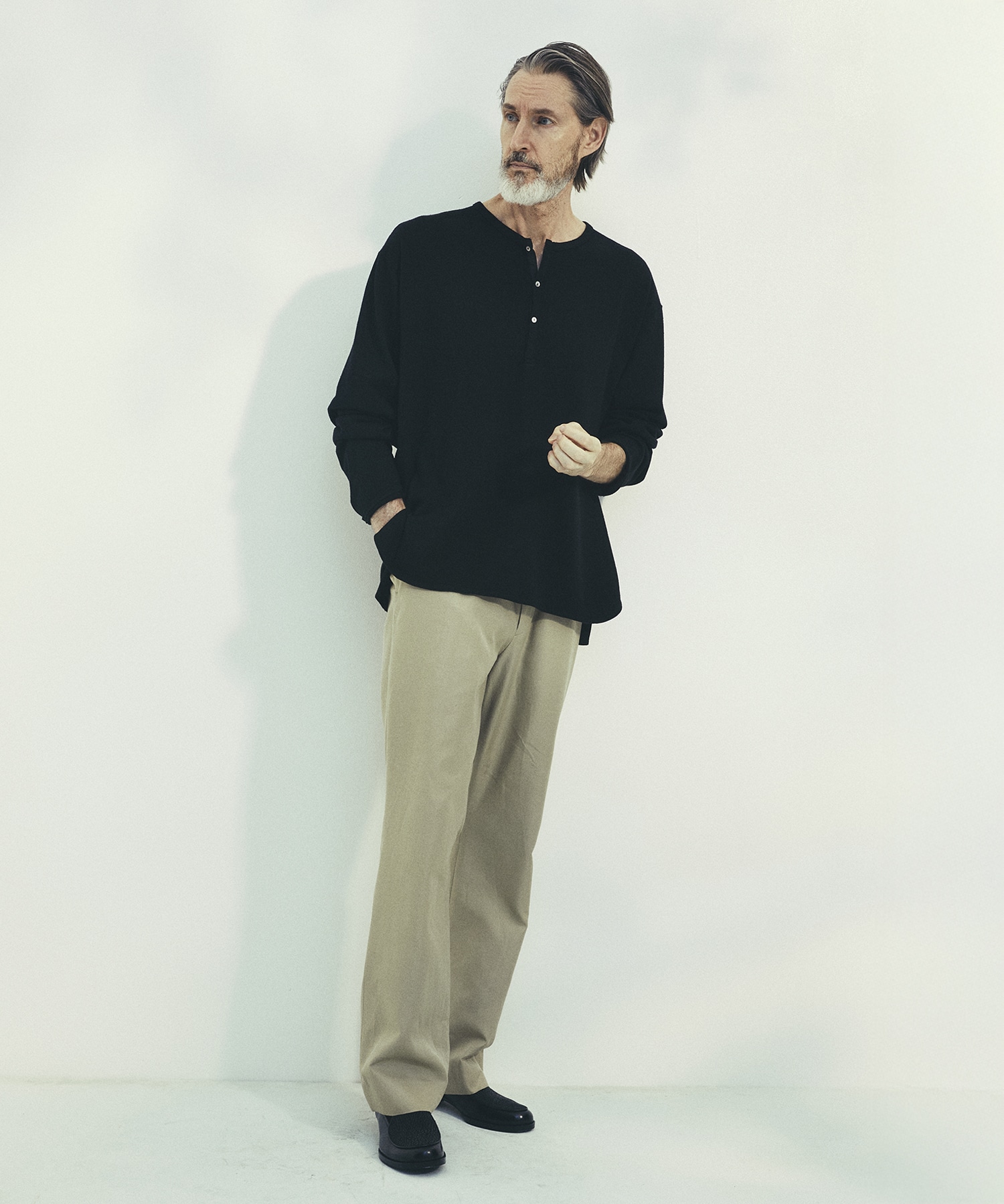 SILK α Henry Neck L/S Tee SILK α