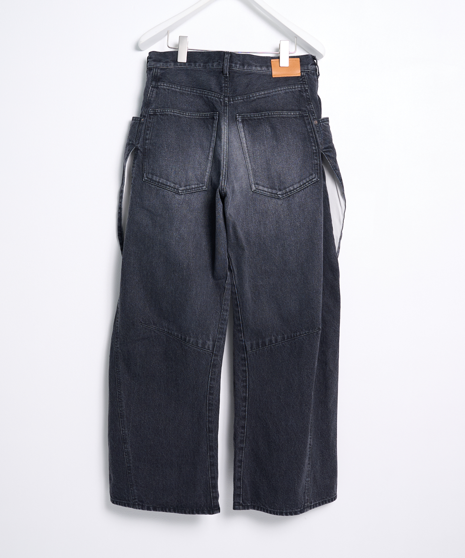 26fw-p-08 3D cutting denim pants KHOKI