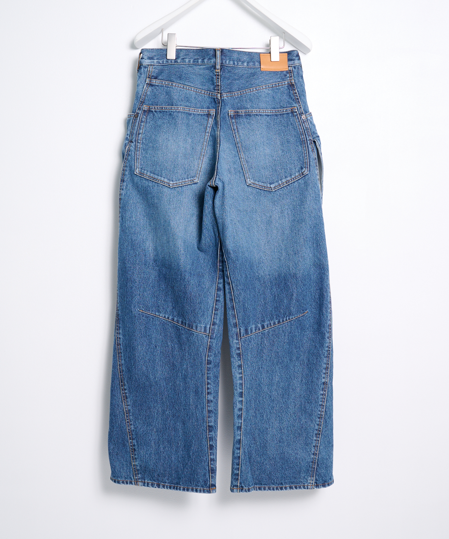 26fw-p-08 3D cutting denim pants KHOKI