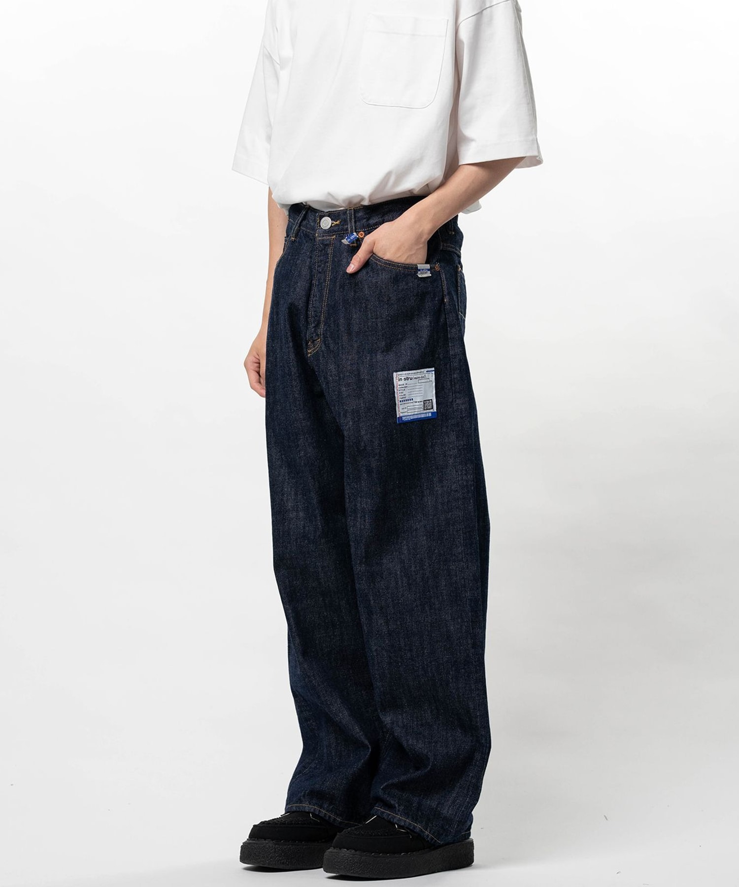 I17PT026　ONE WASHED SELVAGE DENIM BAGGY PANTS Maison MIHARA YASUHIRO
