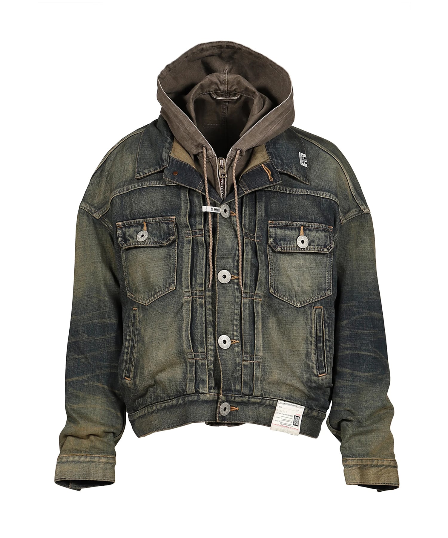 A17BL023 LAYERED DENIM JACKET Maison MIHARA YASUHIRO