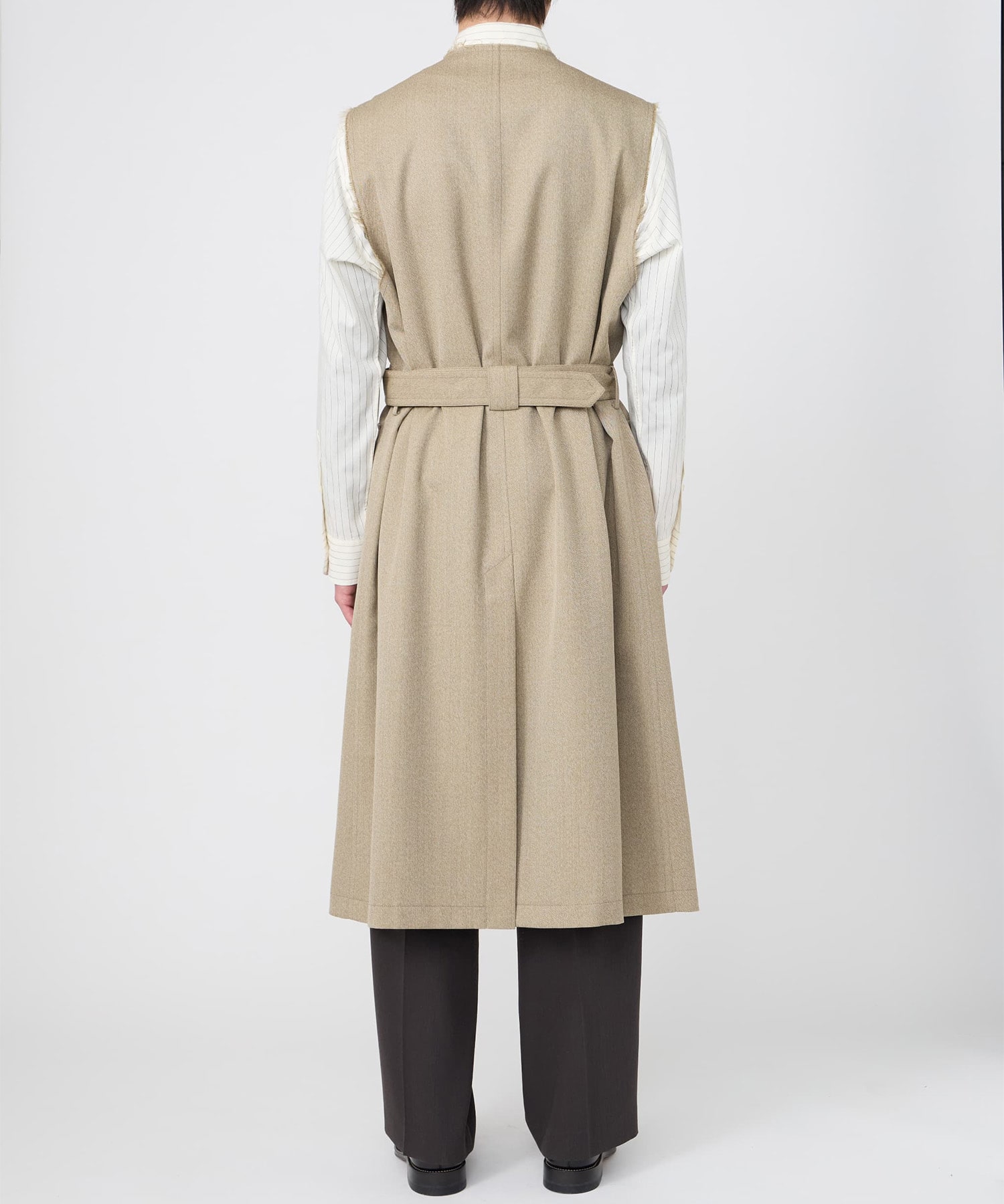 【イレニサ】IH-26FW-C039-NDS SLEEVELESS BELTED COAT IRENISA