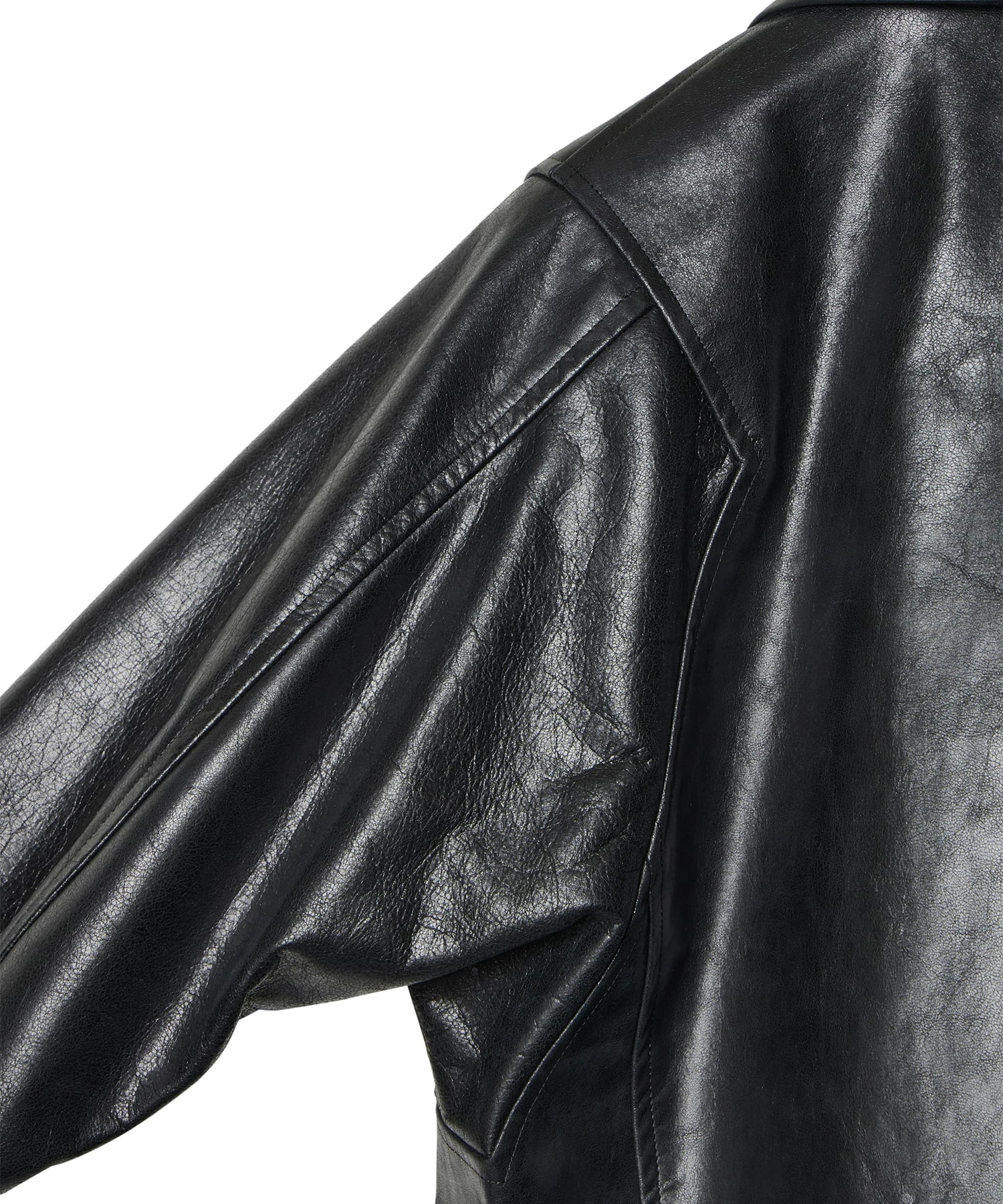 【イレニサ】IH-26FW-M008-LTH MODIFIED-SLEEVE LEATHER MOTOR JACKET IRENISA