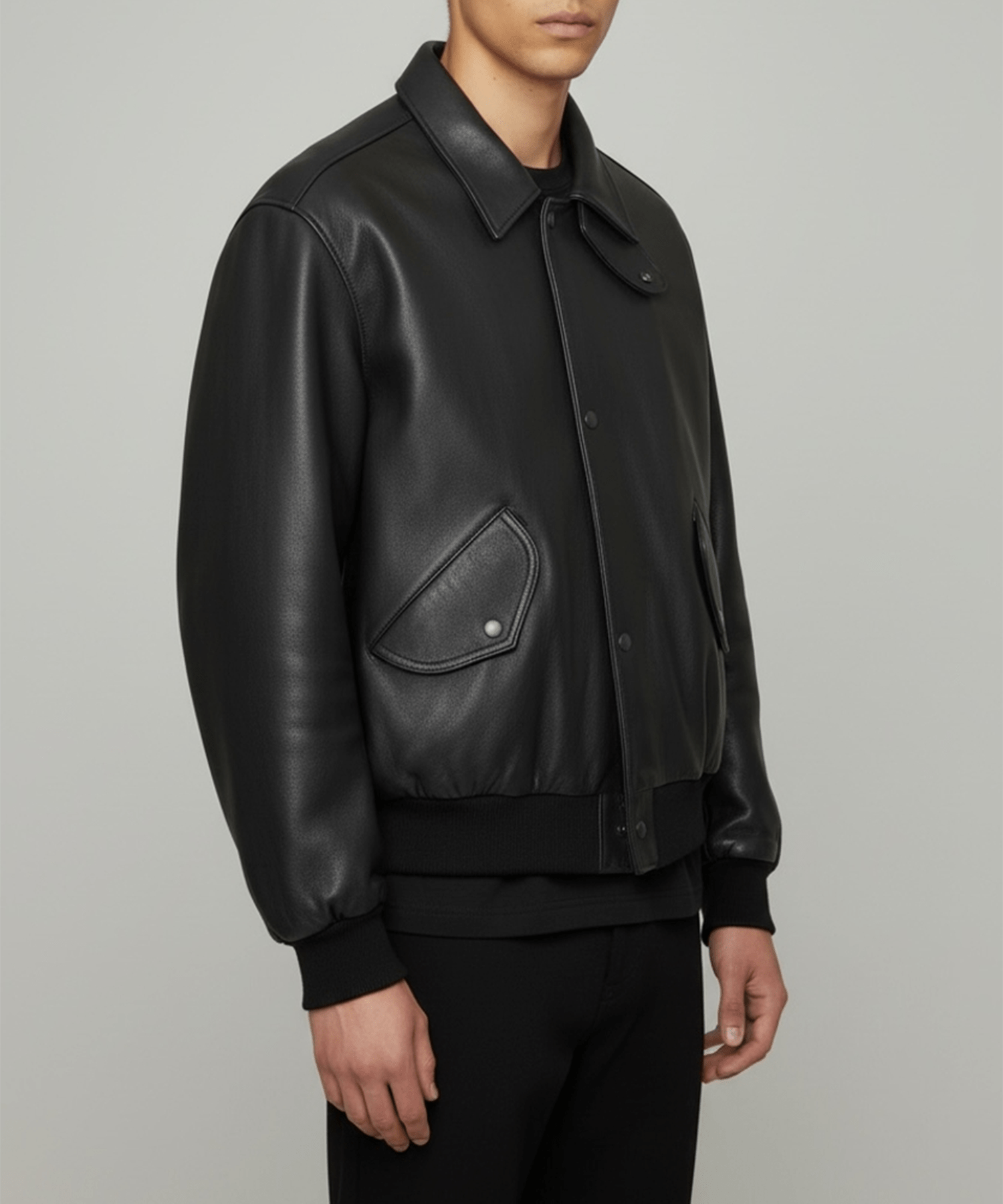 【ヨーク】YK26FW01301B Lamb Leather Bomber Jacket YOKE