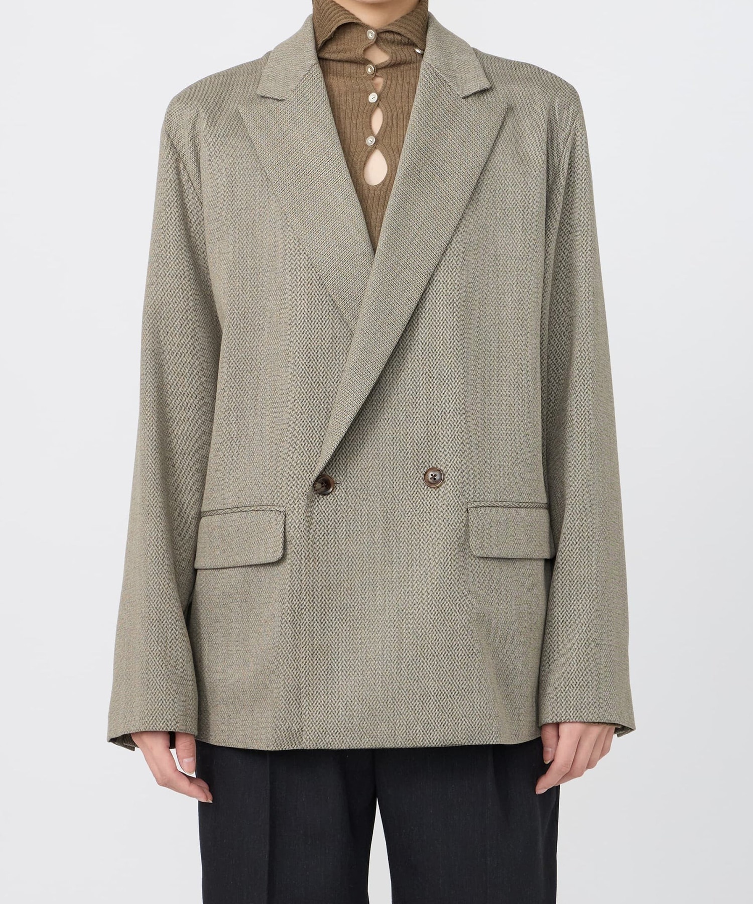 【イレニサ】IH-26FW-J042-NDVT DOUBLE-BREASTED RELAX SHOULDER JACKET IRENISA