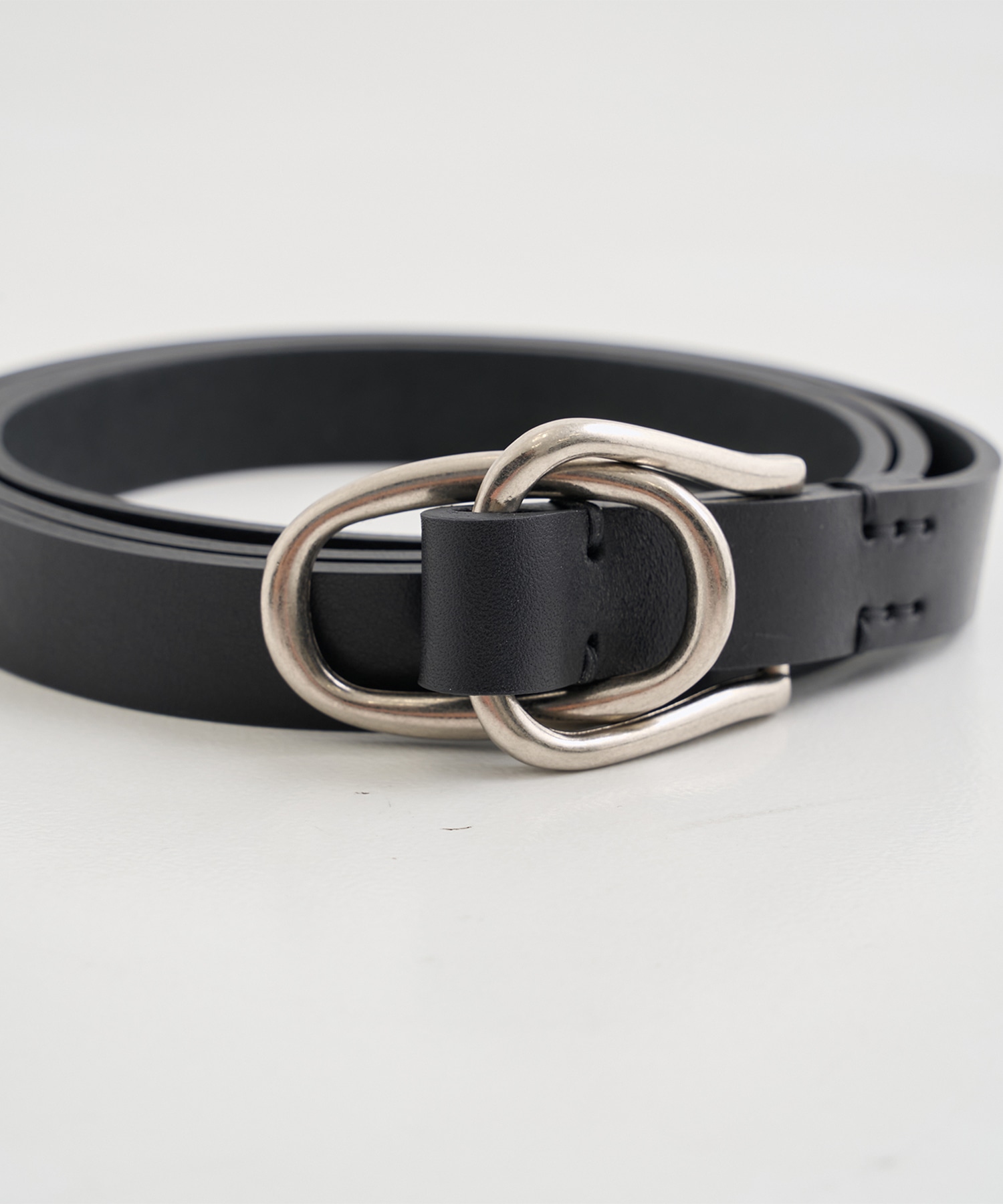 【ヨーク】YK26FW01408A Double Buckel Leather Belt YOKE