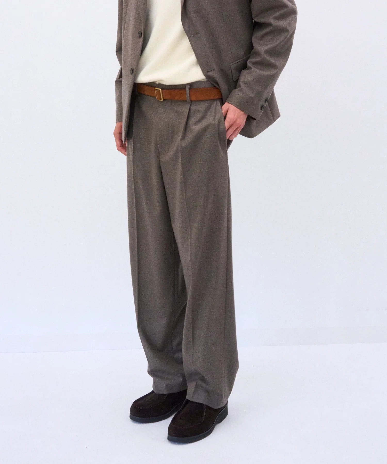 PRAGLW0900 MERINO COLLEGE FLANNEL STANDARD PANTS ATON