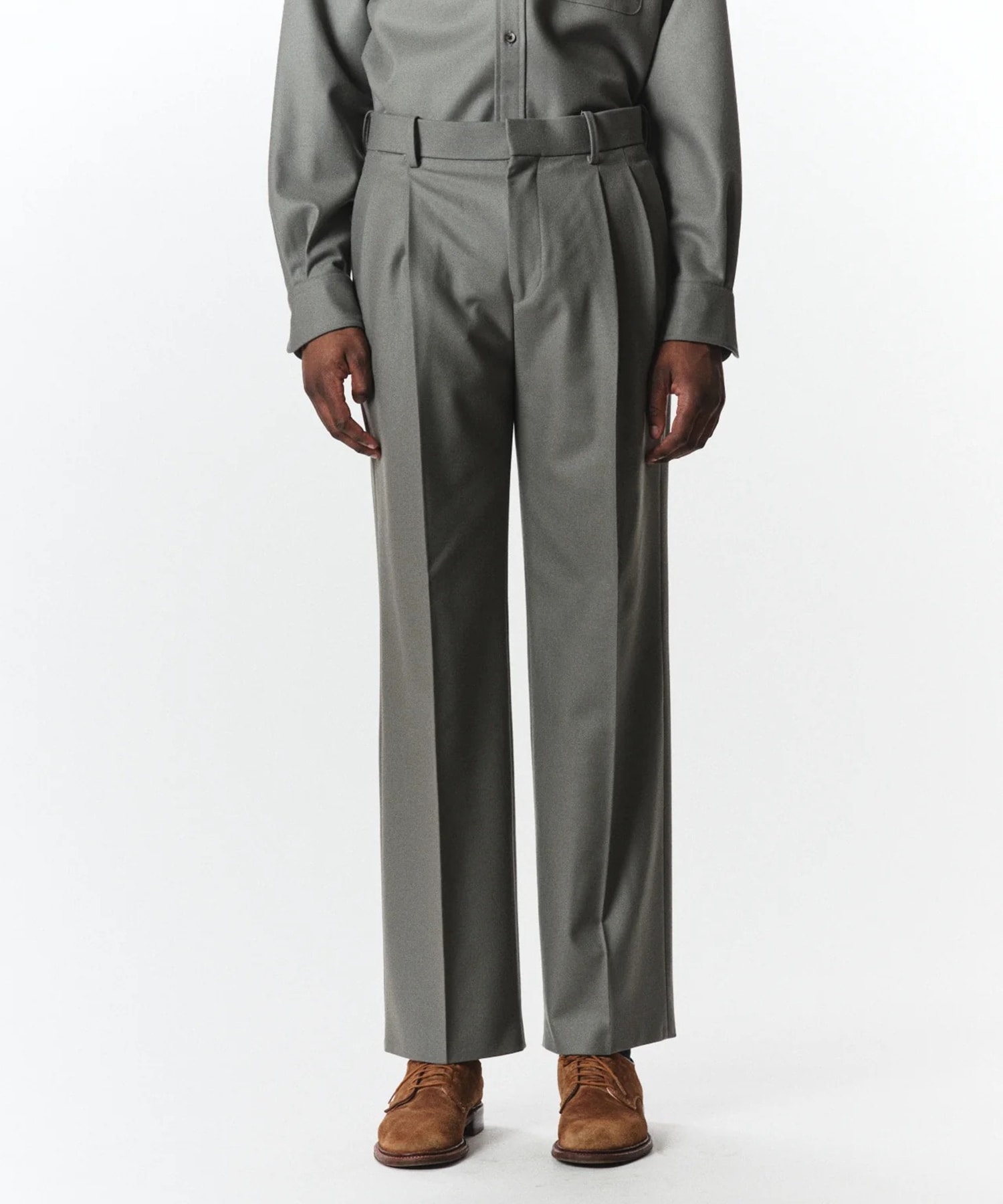 A26C18PT01C DOUBLE PLEATED STRAIGHT TROUSERS MARKAWARE