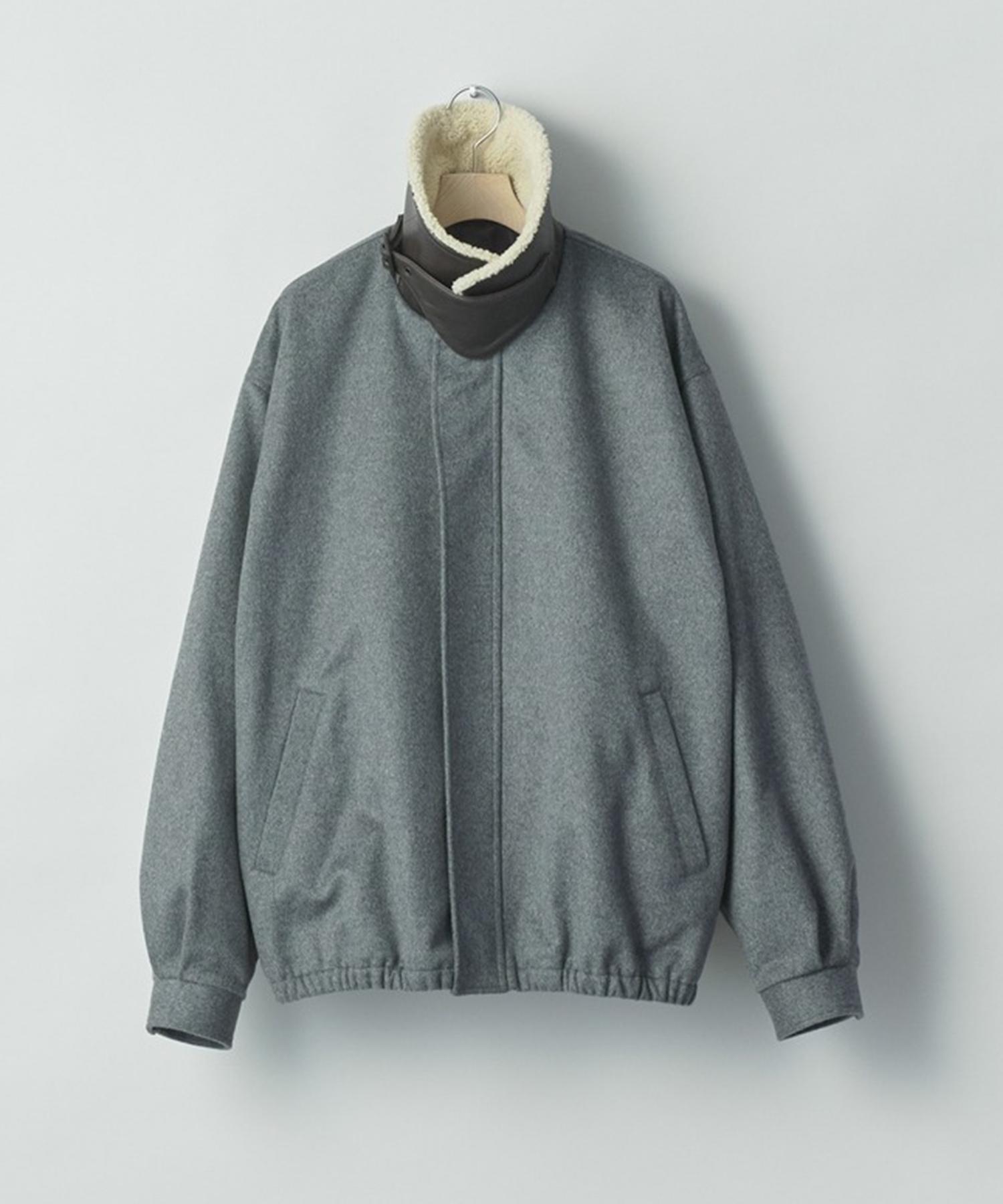 【シュタイン】ST.1546 MOUTON COLLAR WOOL CASHMERE PADDED JACKET ssstein