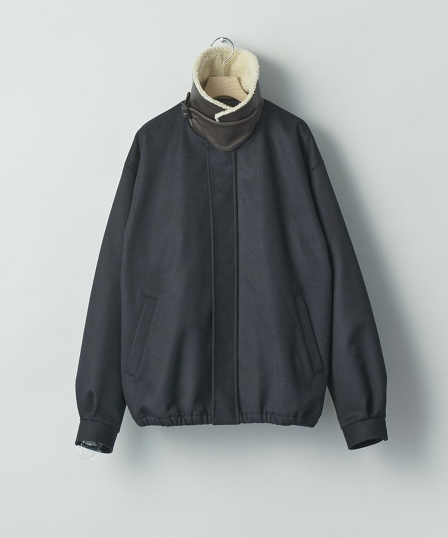 【シュタイン】ST.1546 MOUTON COLLAR WOOL CASHMERE PADDED JACKET ssstein