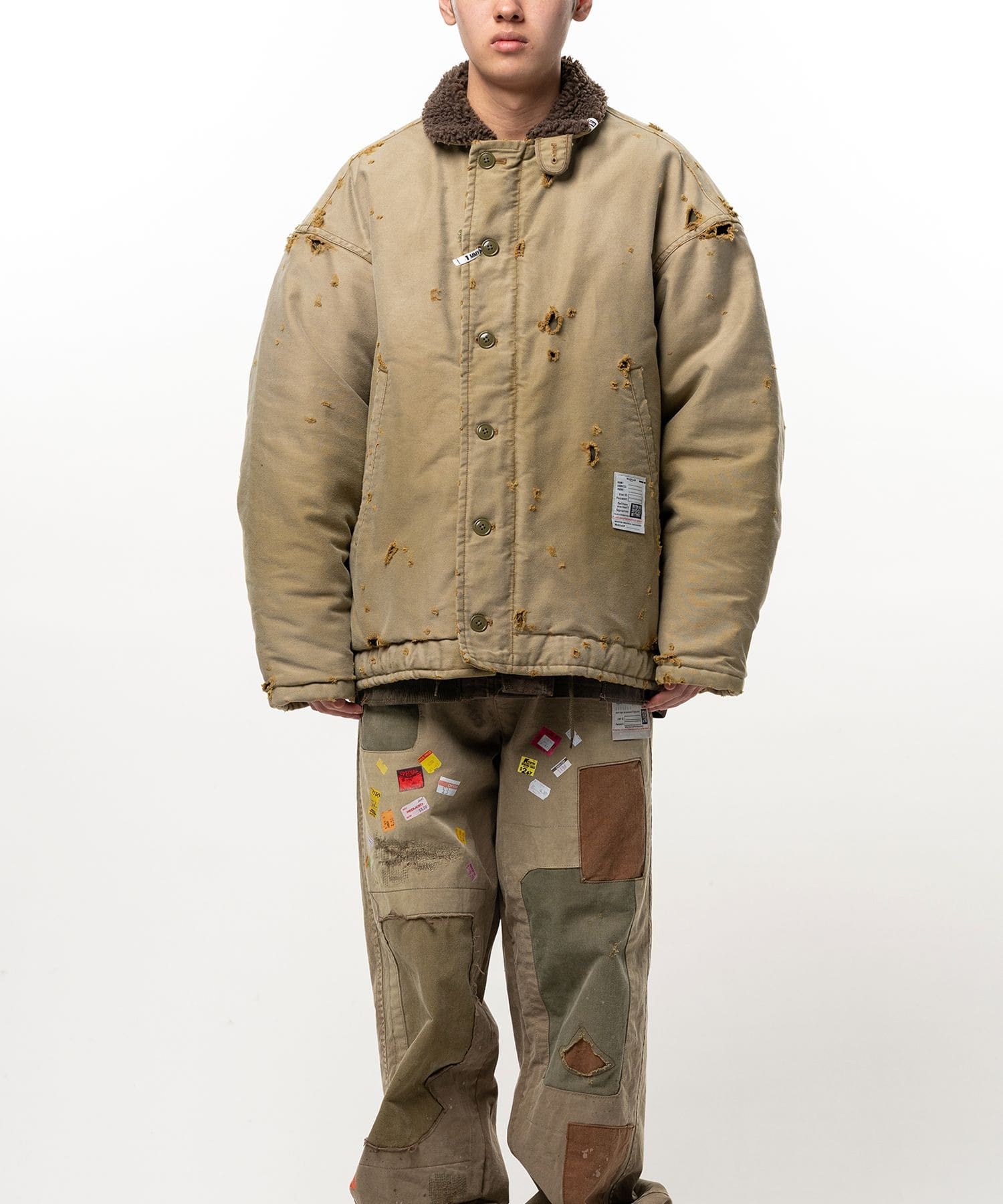 J17BL161 SUN FADED MILITARY BL Maison MIHARA YASUHIRO