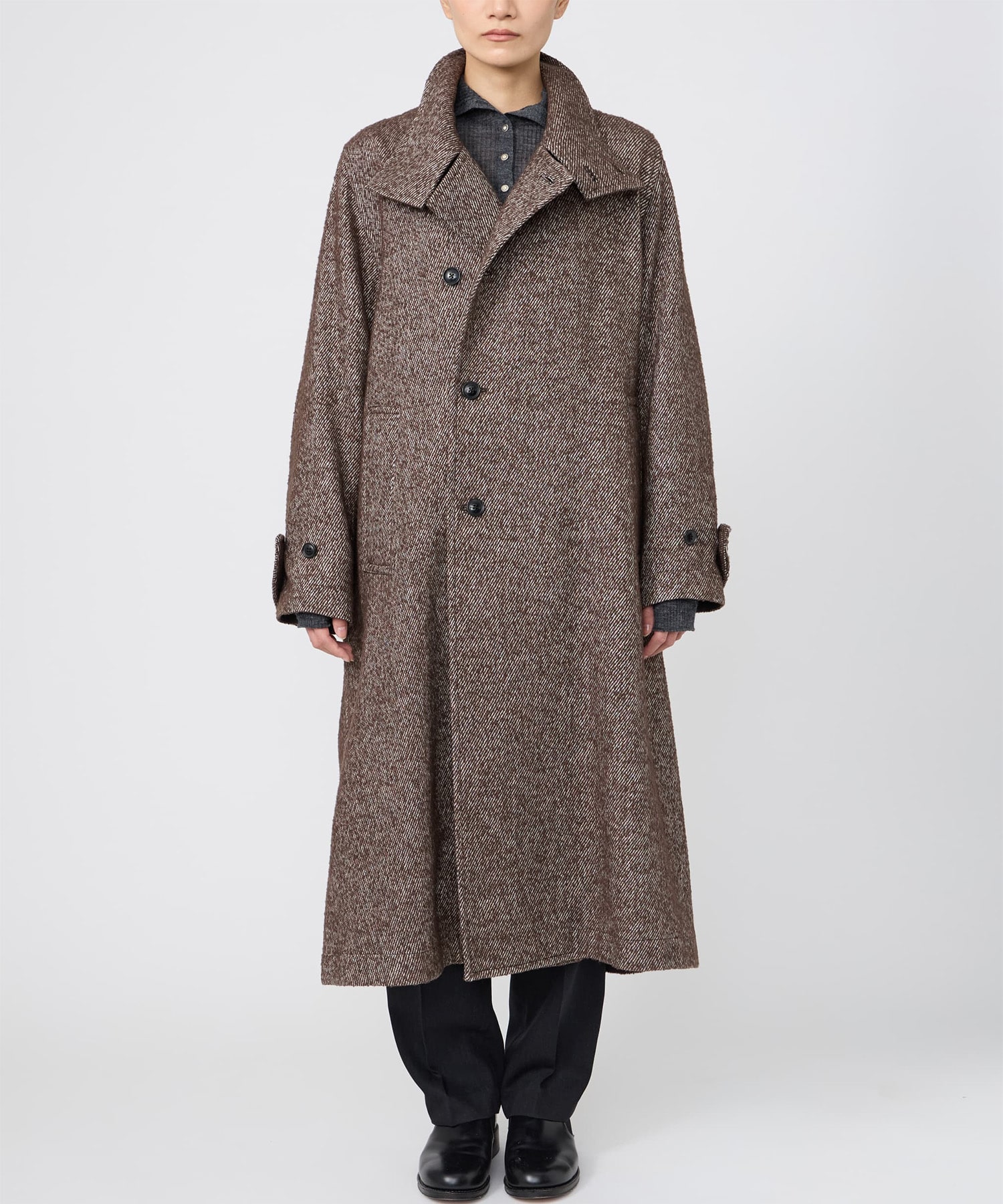 【イレニサ】IH-26FW-C038-NDL STAND-COLLAR COAT IRENISA