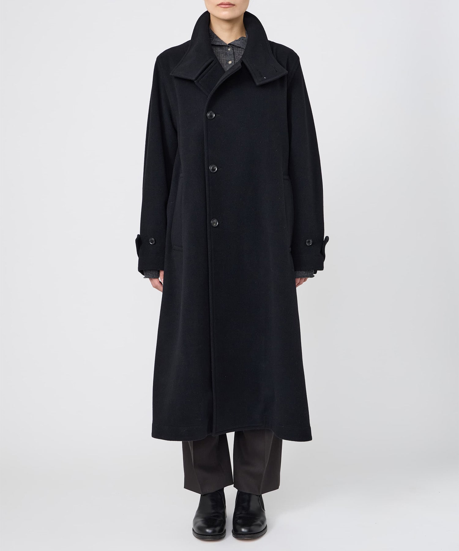 【イレニサ】IH-26FW-C038-NDP STAND-COLLAR COAT IRENISA