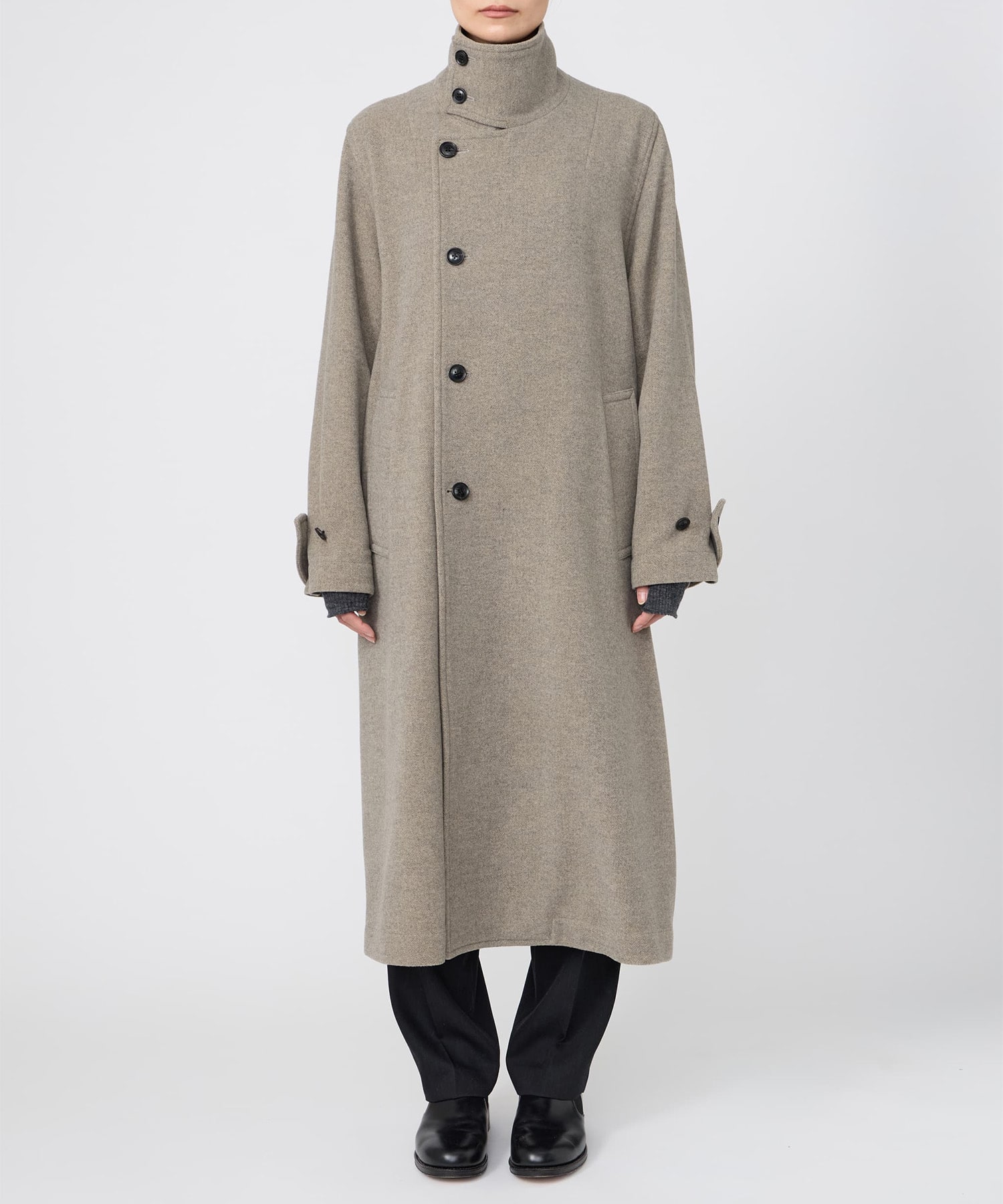 【イレニサ】IH-26FW-C038-NDP STAND-COLLAR COAT IRENISA