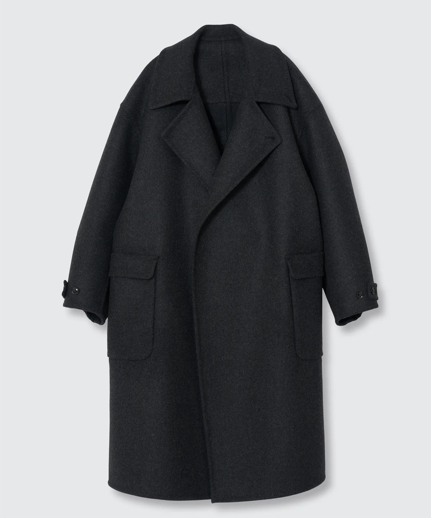 【ヨーク】YK26FW01317C Wool Cashmere Double Breasted Rever Coat YOKE