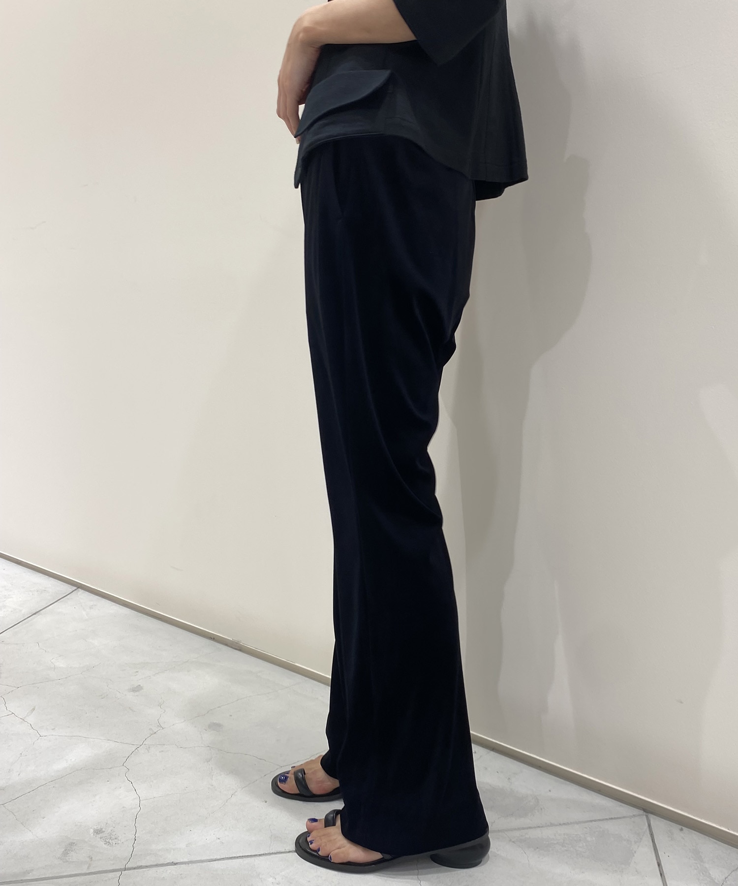Stretch velour flared pants 08sircus