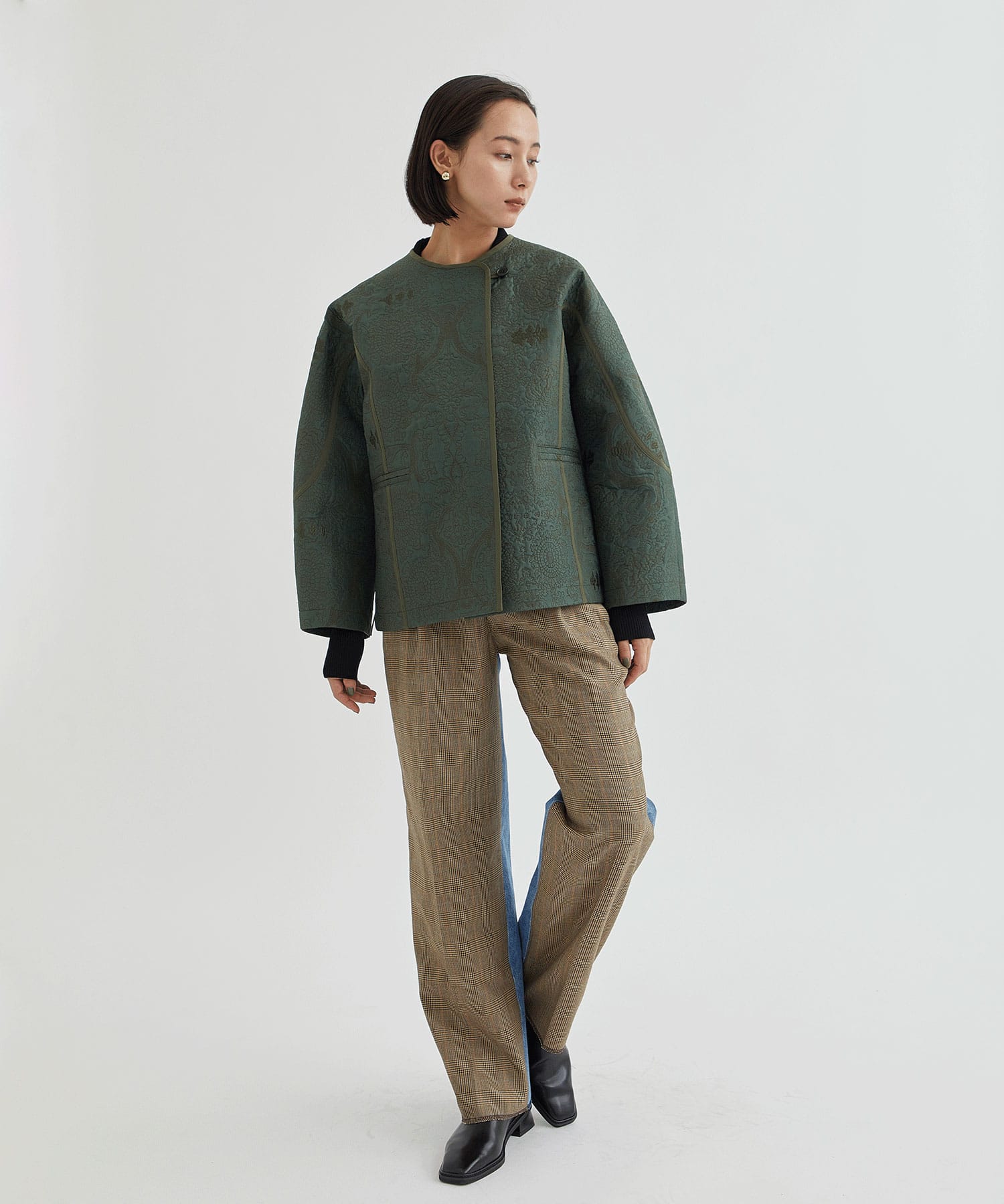 ARABESQUE BLOUSON(38 KHAKI): muller of yoshiokubo: WOMEN｜THE