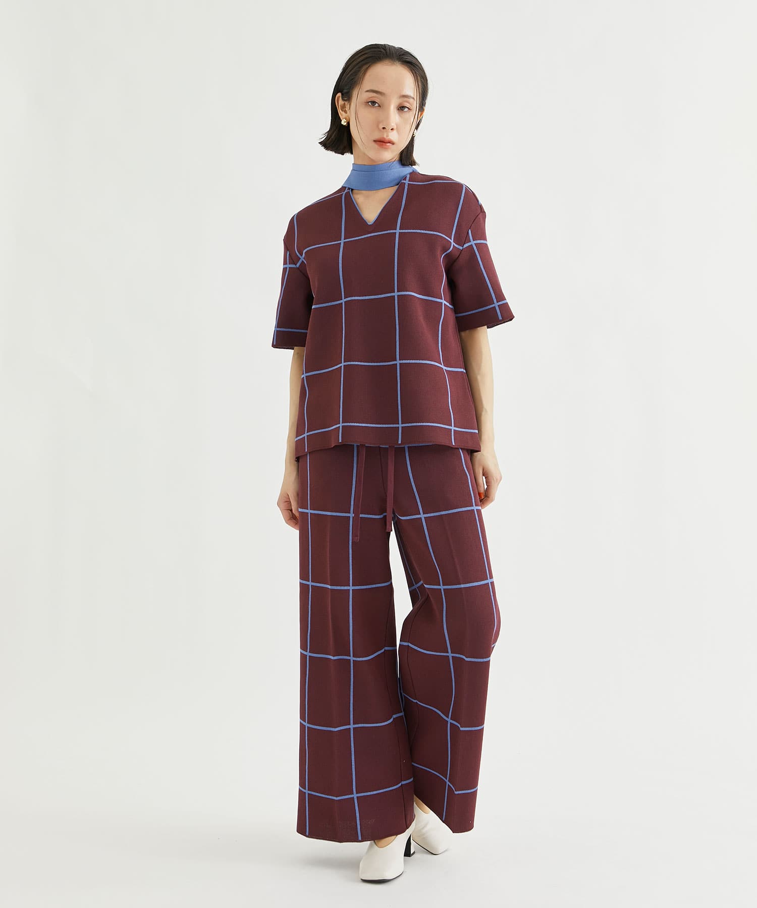 Radka plaid knit PT BGBL AKIRANAKA