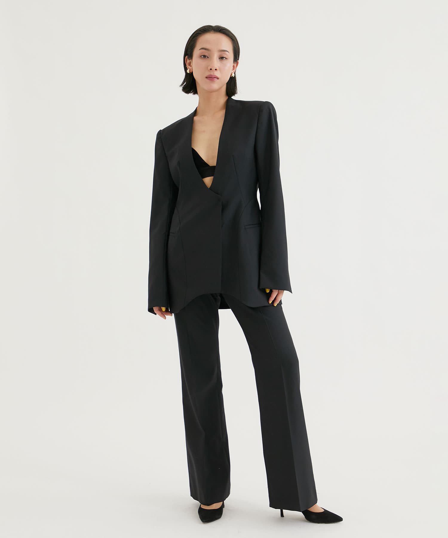 BACK SLIT TROUSERS(1 BLACK): FETICO: WOMENS｜THE TOKYO ONLINE STORE