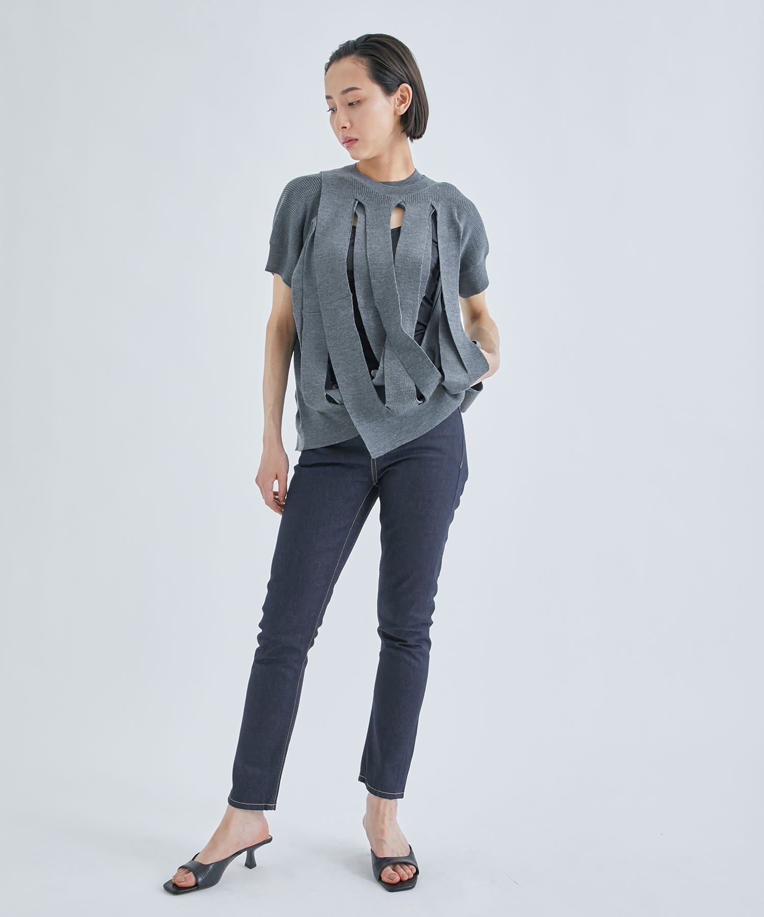 梳毛リブインターシャ交差柄 PO(S GREY): JUNYA WATANABE: WOMENS｜THE 