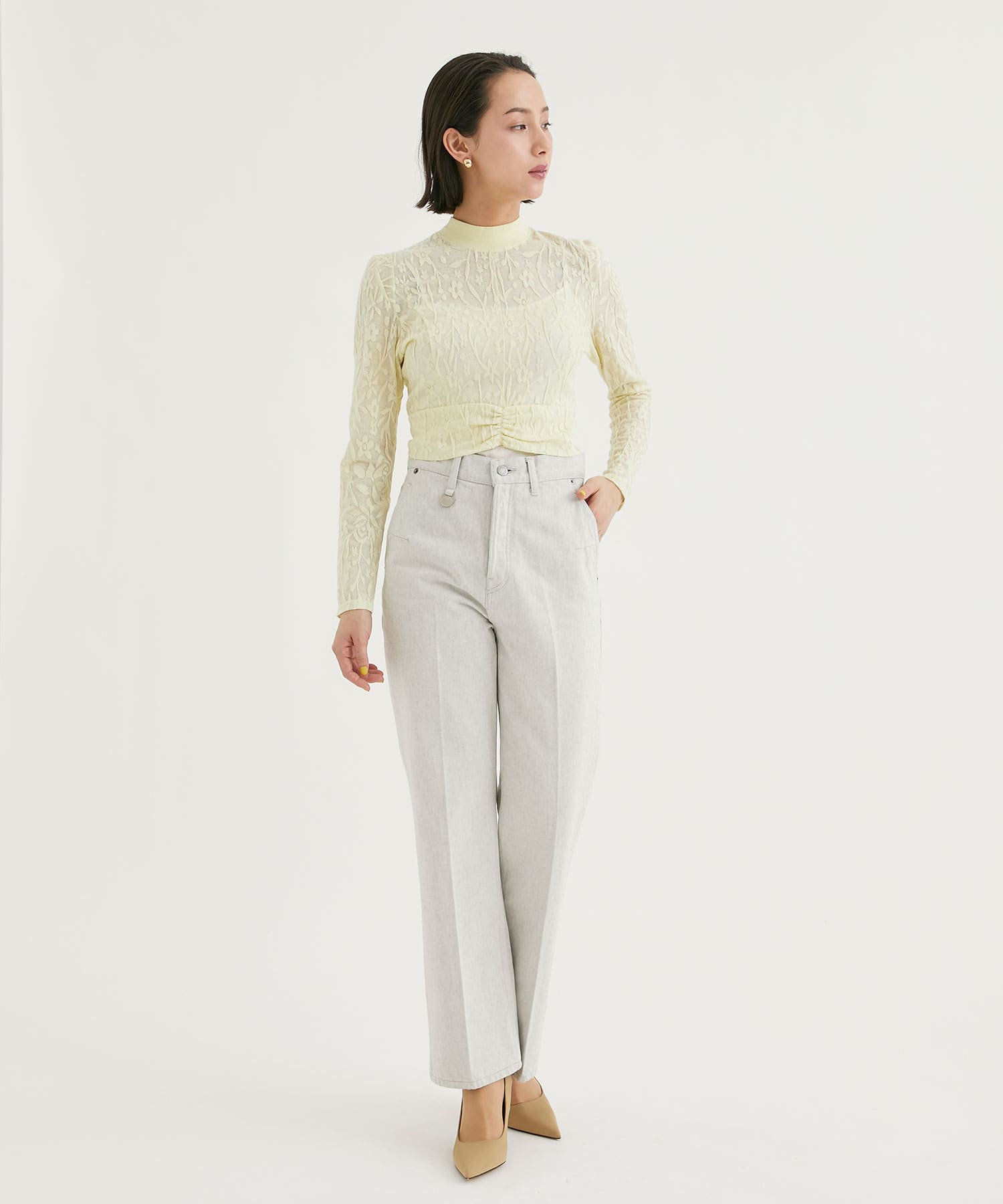 HI-WEST DENIM PANTS(36 OFF WHITE): PHOTOCOPIEU: WOMEN｜THE TOKYO