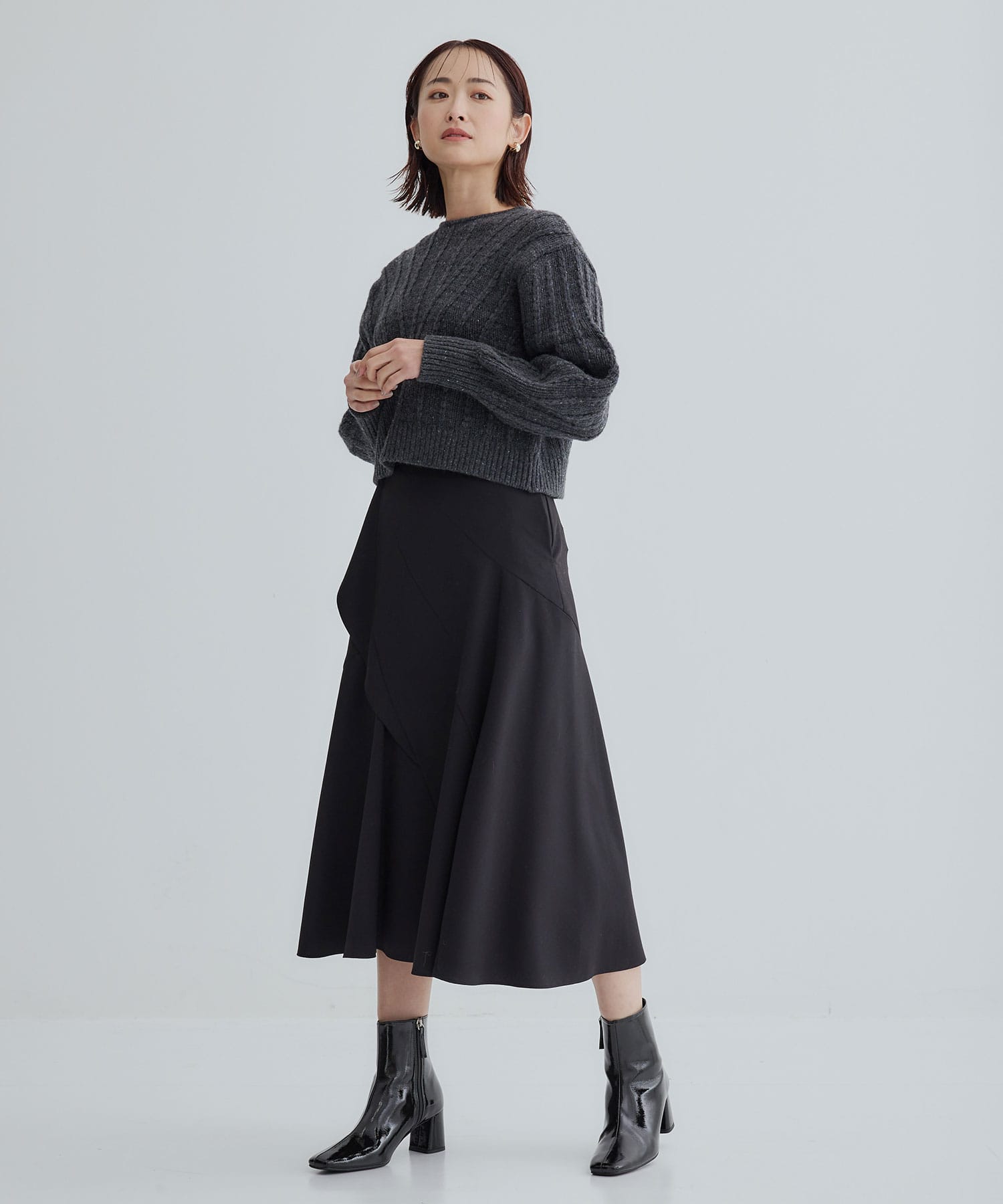 EX.Evelina knit GY(1 GREY): AKIRANAKA: WOMEN｜THE TOKYO ONLINE STORE