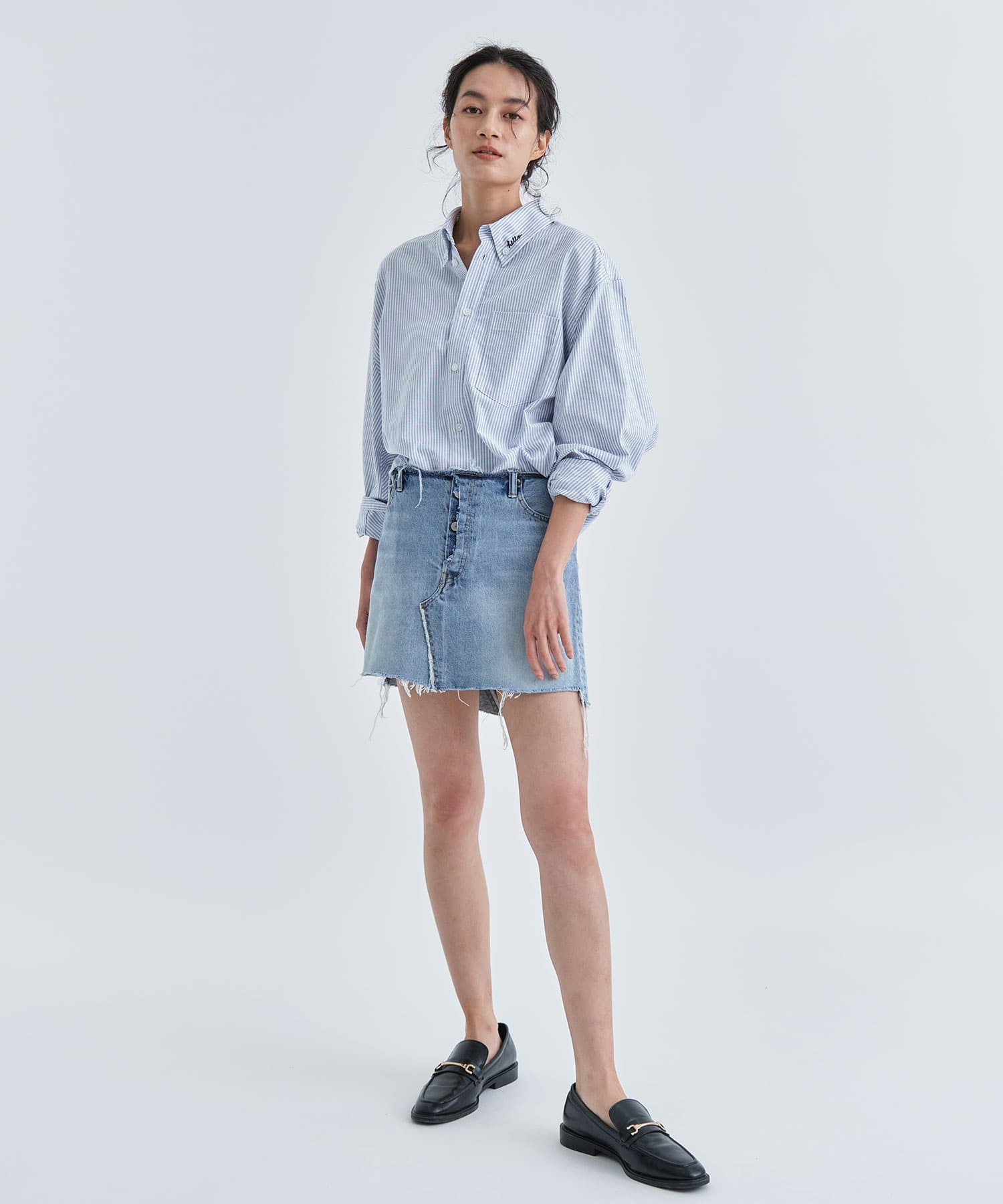 5POCKET DENIM MINI SKIRT（VW)(1 BLUE): MADISONBLUE: WOMEN｜THE