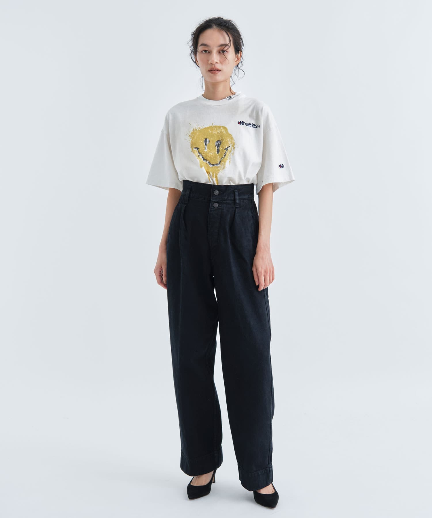 THE WIDE JEAN TROUSERS(25 BLACK): TANAKA: WOMEN｜THE TOKYO ONLINE