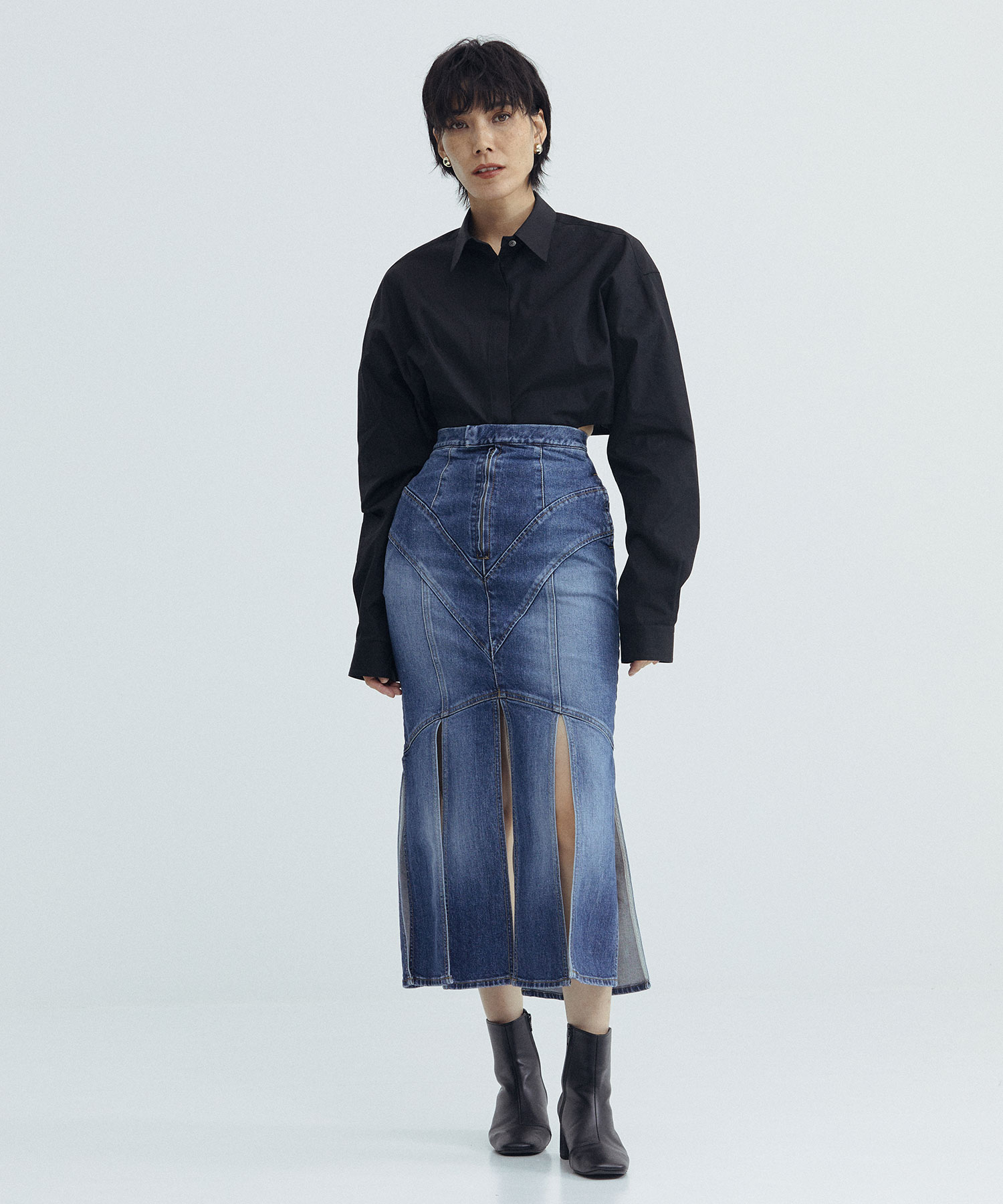 WASHED SLIT DENIM SKIRT(1 BLUE): FETICO: WOMEN｜THE TOKYO ONLINE STORE