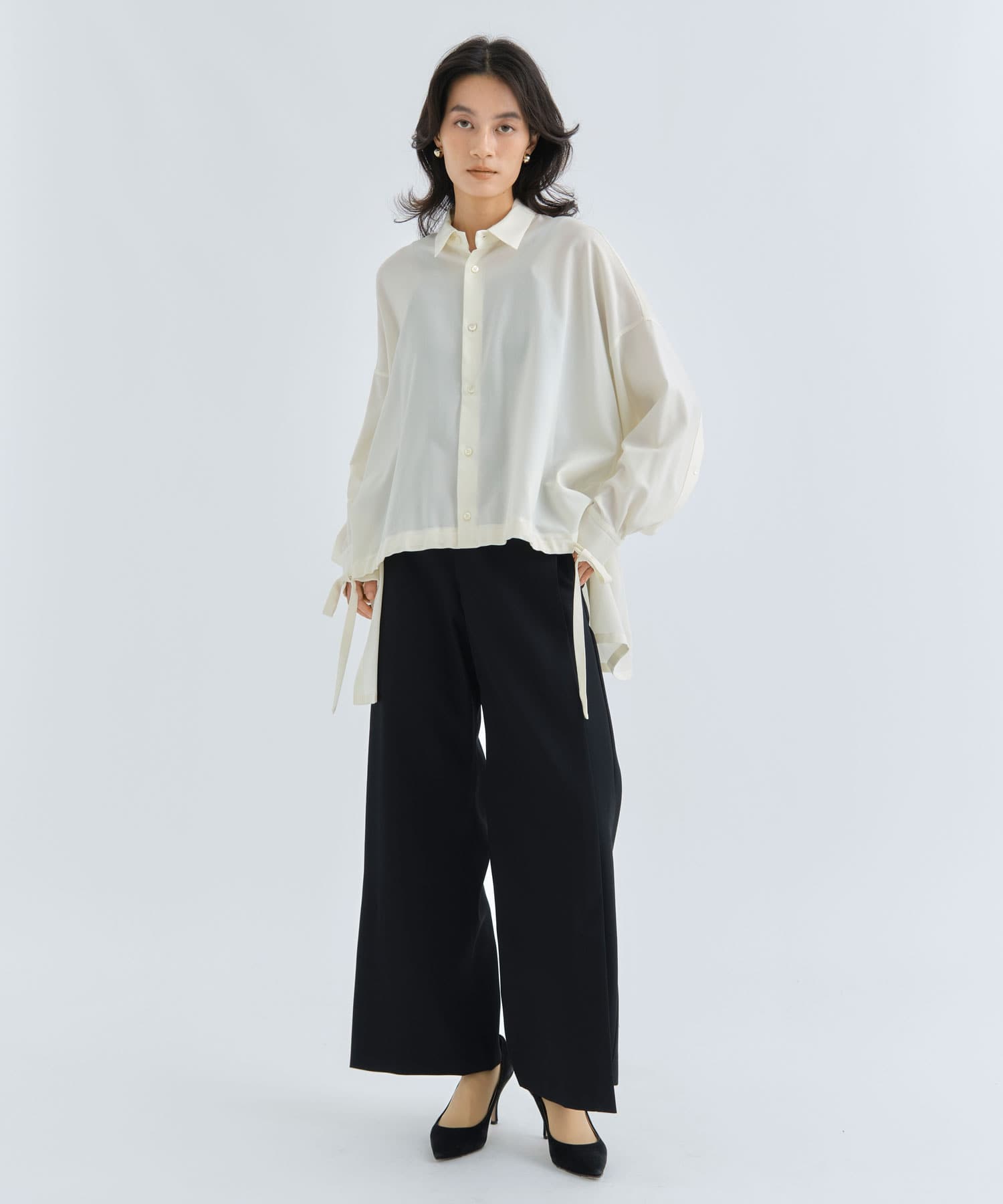 Slit Flare PNT(1 BLACK): UJOH: WOMEN｜THE TOKYO ONLINE STORE