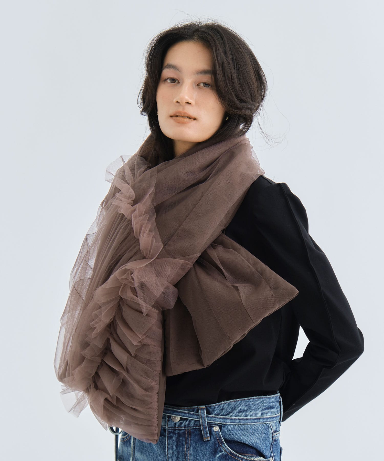 tulle scarf Chika Kisada