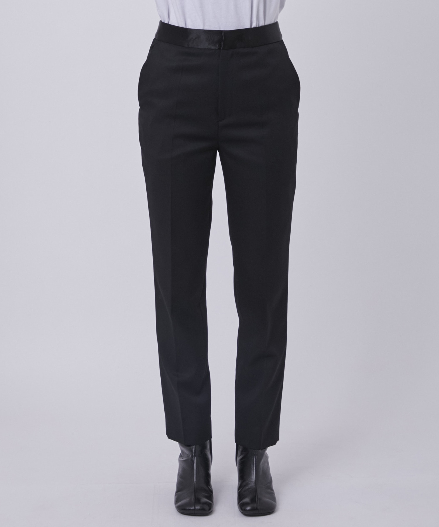 BLACK FORMAL TAPERED PANTS CINOH