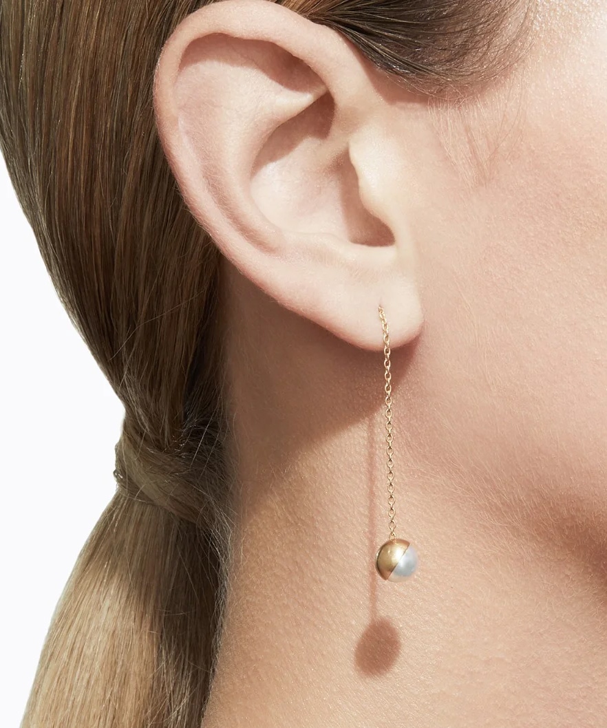 HALF PEARL CHAIN PIERCE 45° SHIHARA