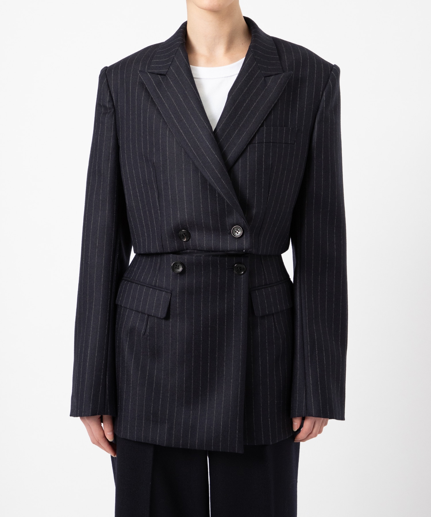 STRIPED WOOL SEPARATE JACKET JOHN LAWRENCE SULLIVAN