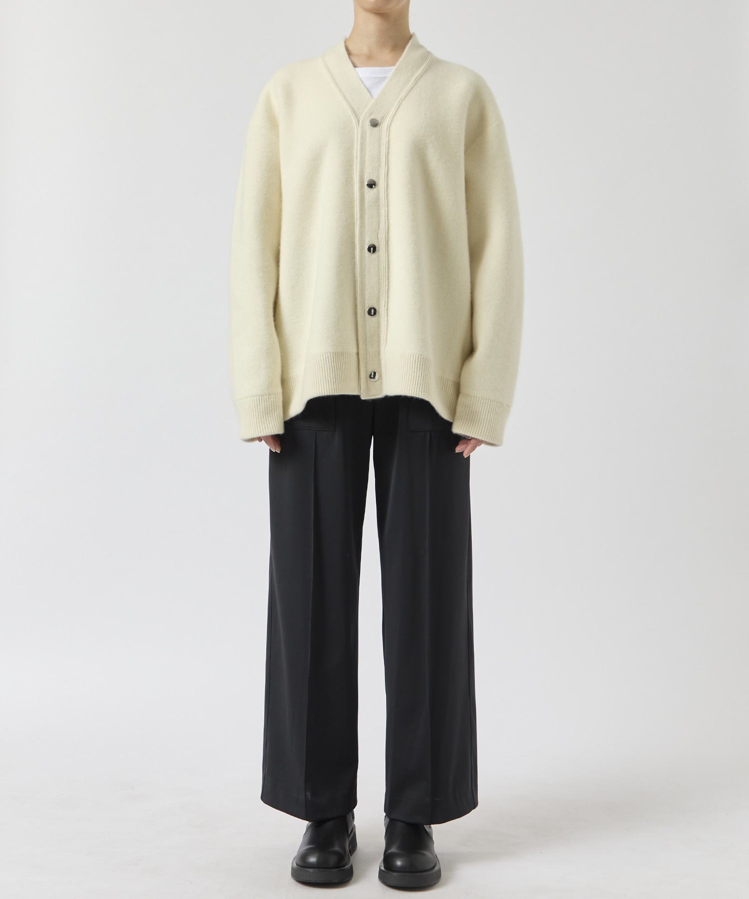 RERACS SNAP BUTTON KNIT CARDIGAN THE RERACS